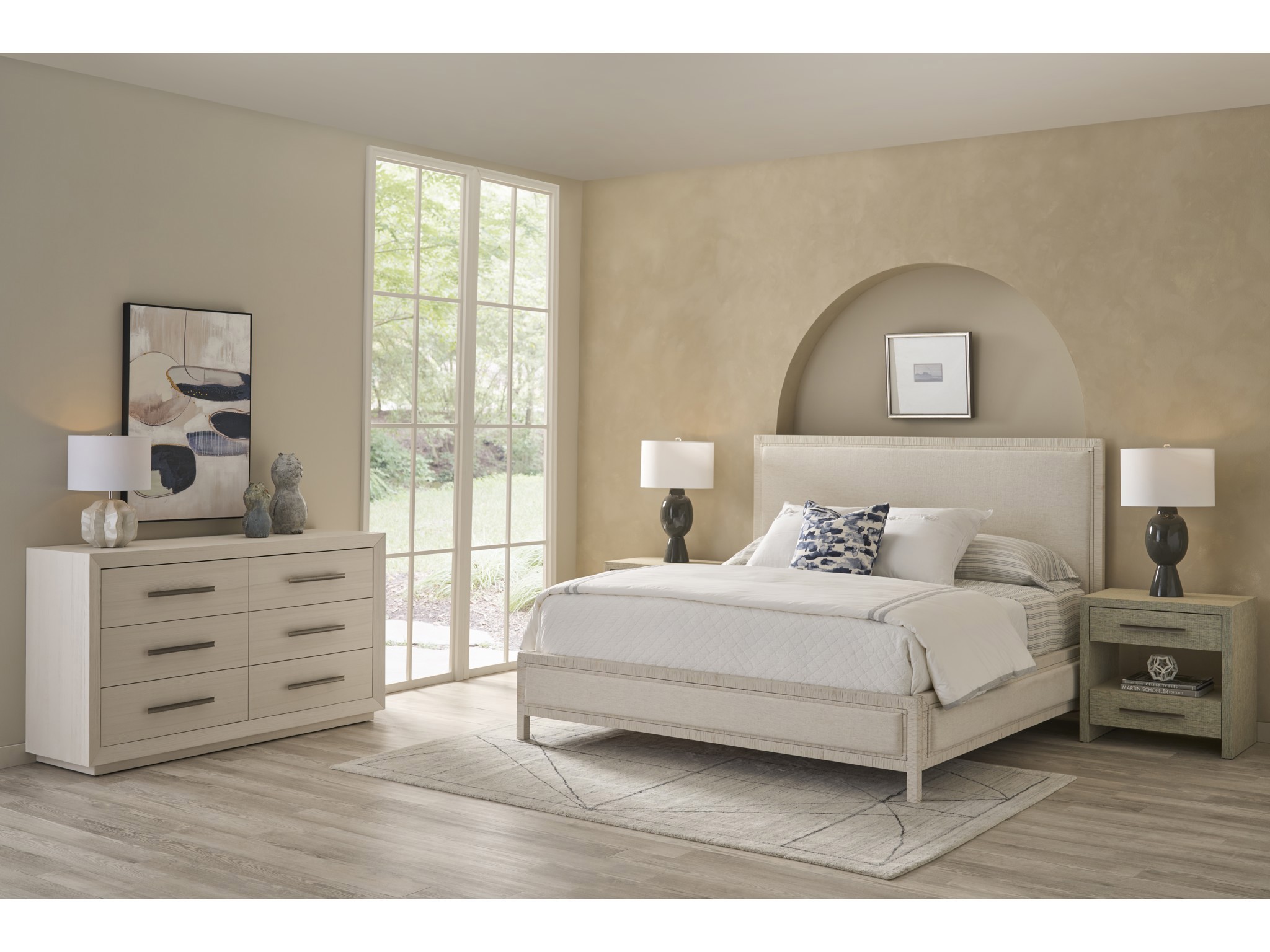 Seascape Nightstand - Multiple item room scene