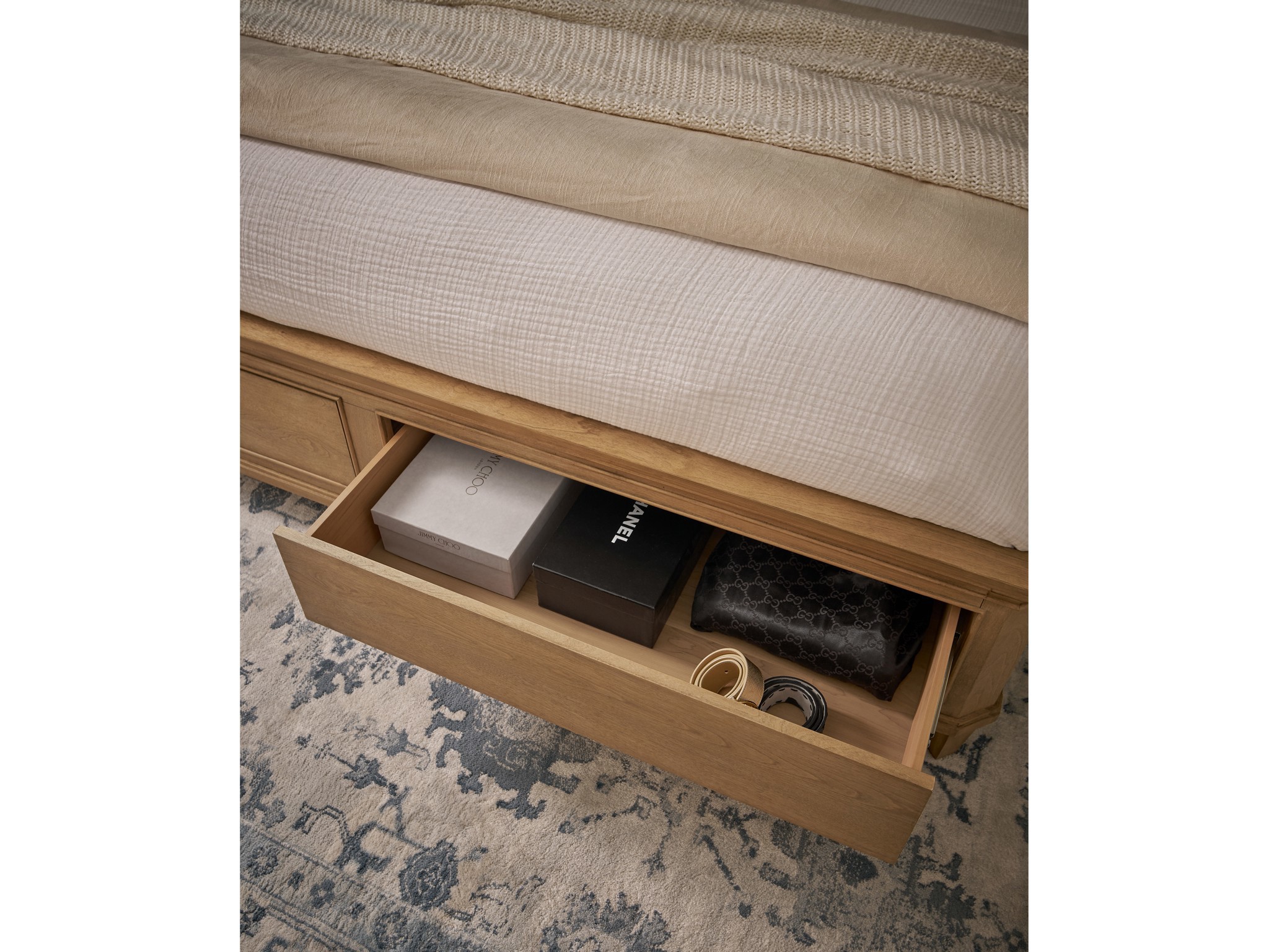Brindle Storage Bed King - Multiple item room scene