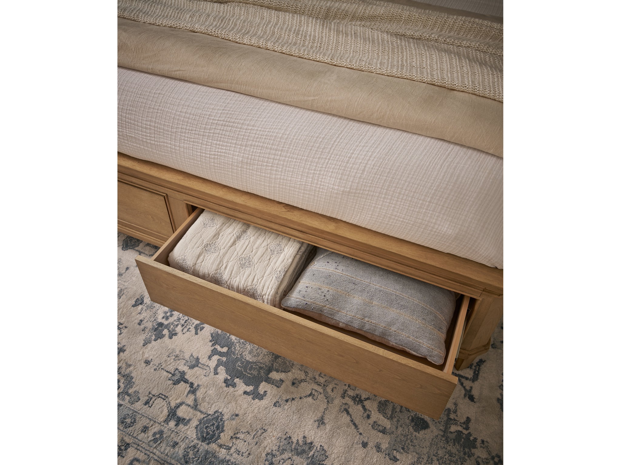 Brindle Storage Bed King - Multiple item room scene