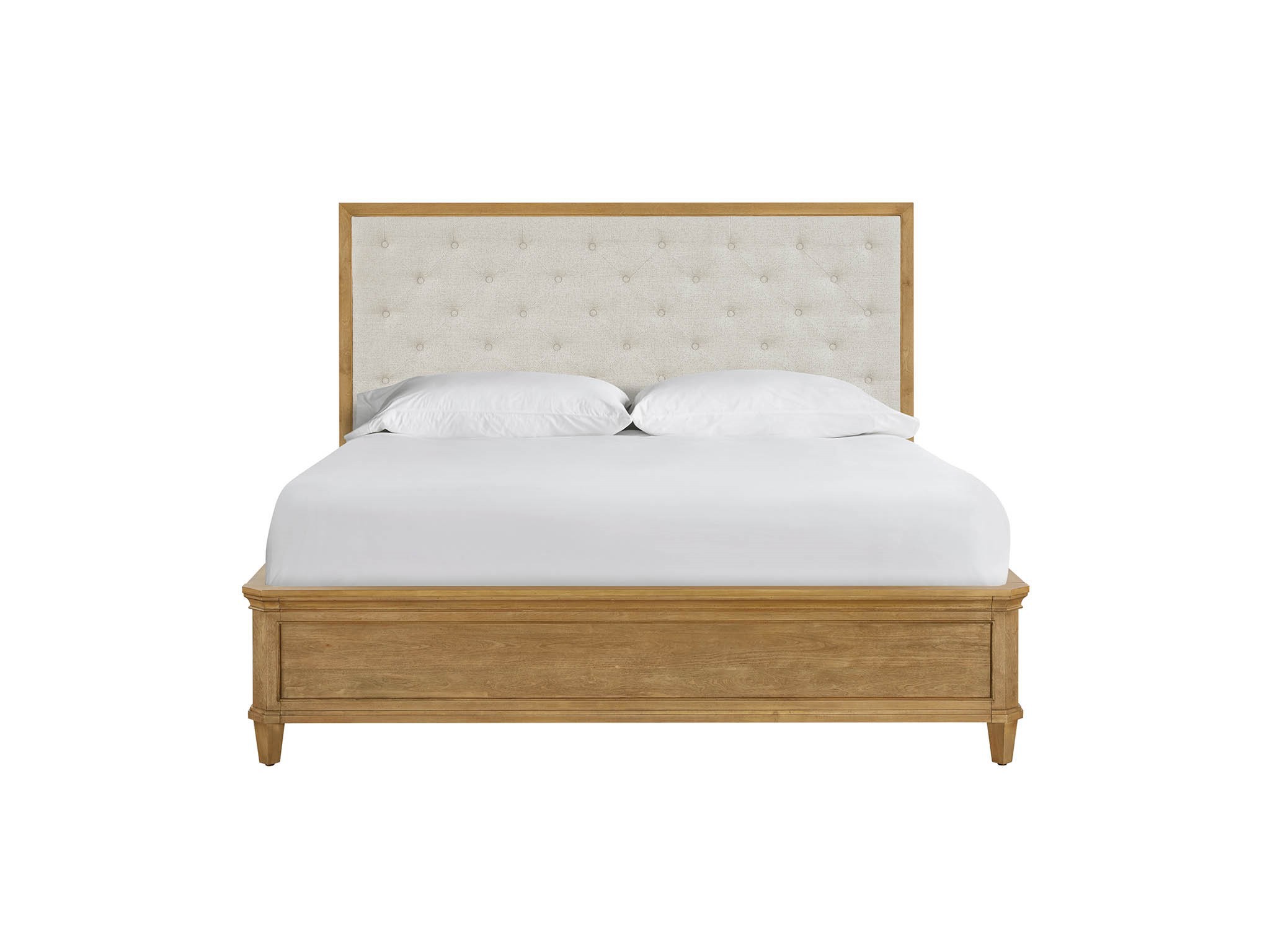 Brindle Upholstered Bed King - Silo with a white background