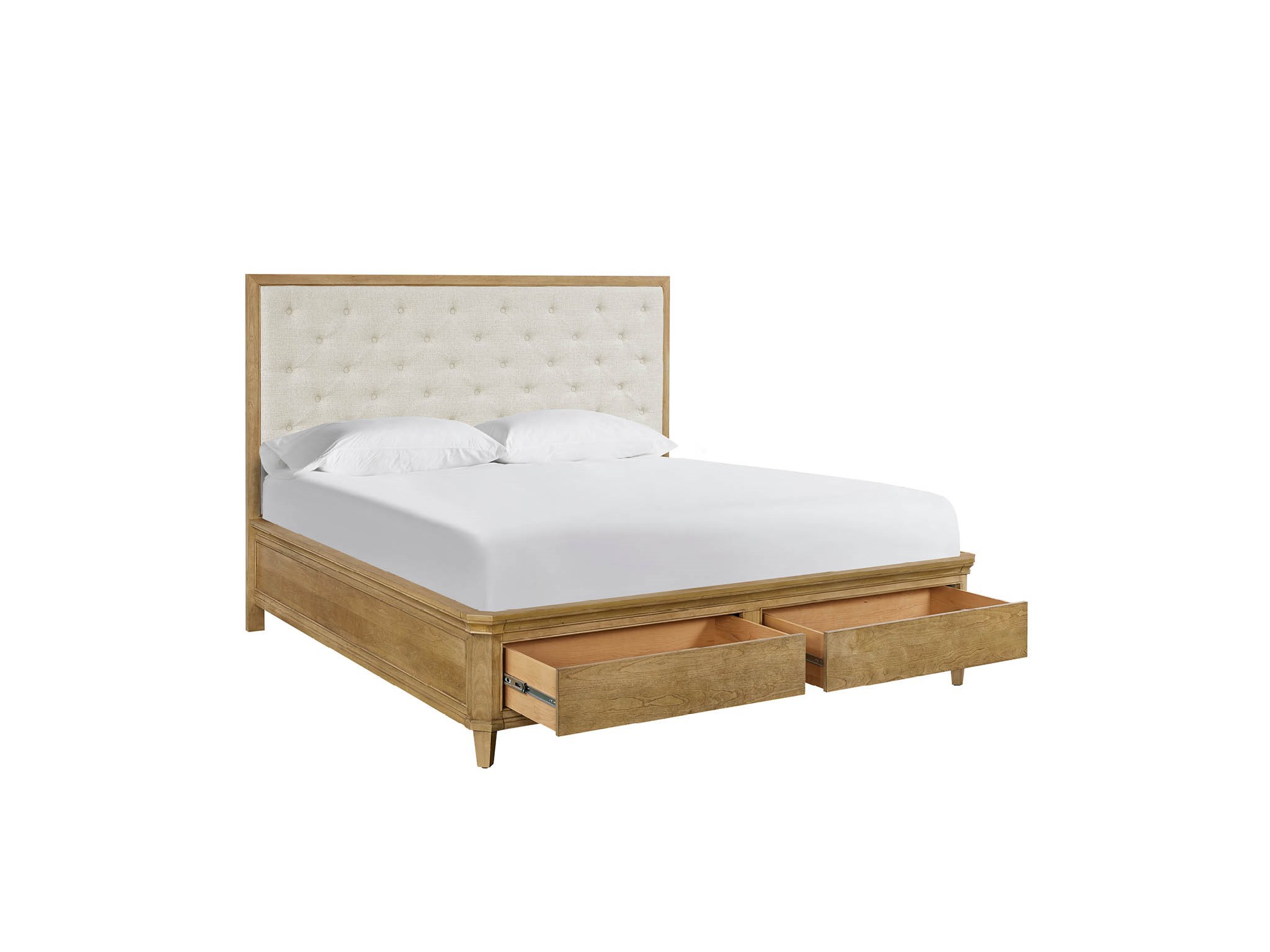 Brindle Upholstered Storage Bed Queen - Silo with a white background