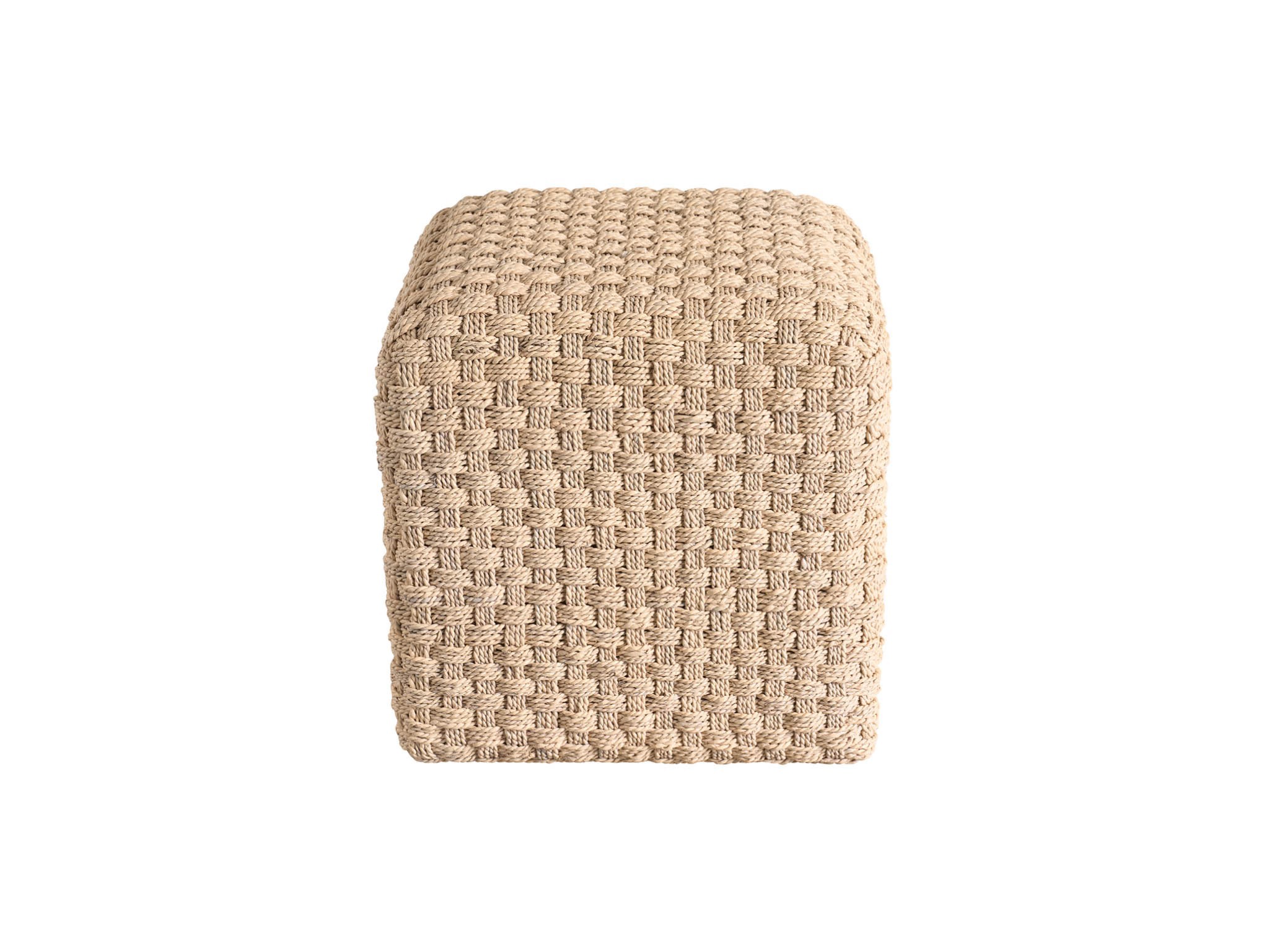 Woven Pouf - Silo with a white background