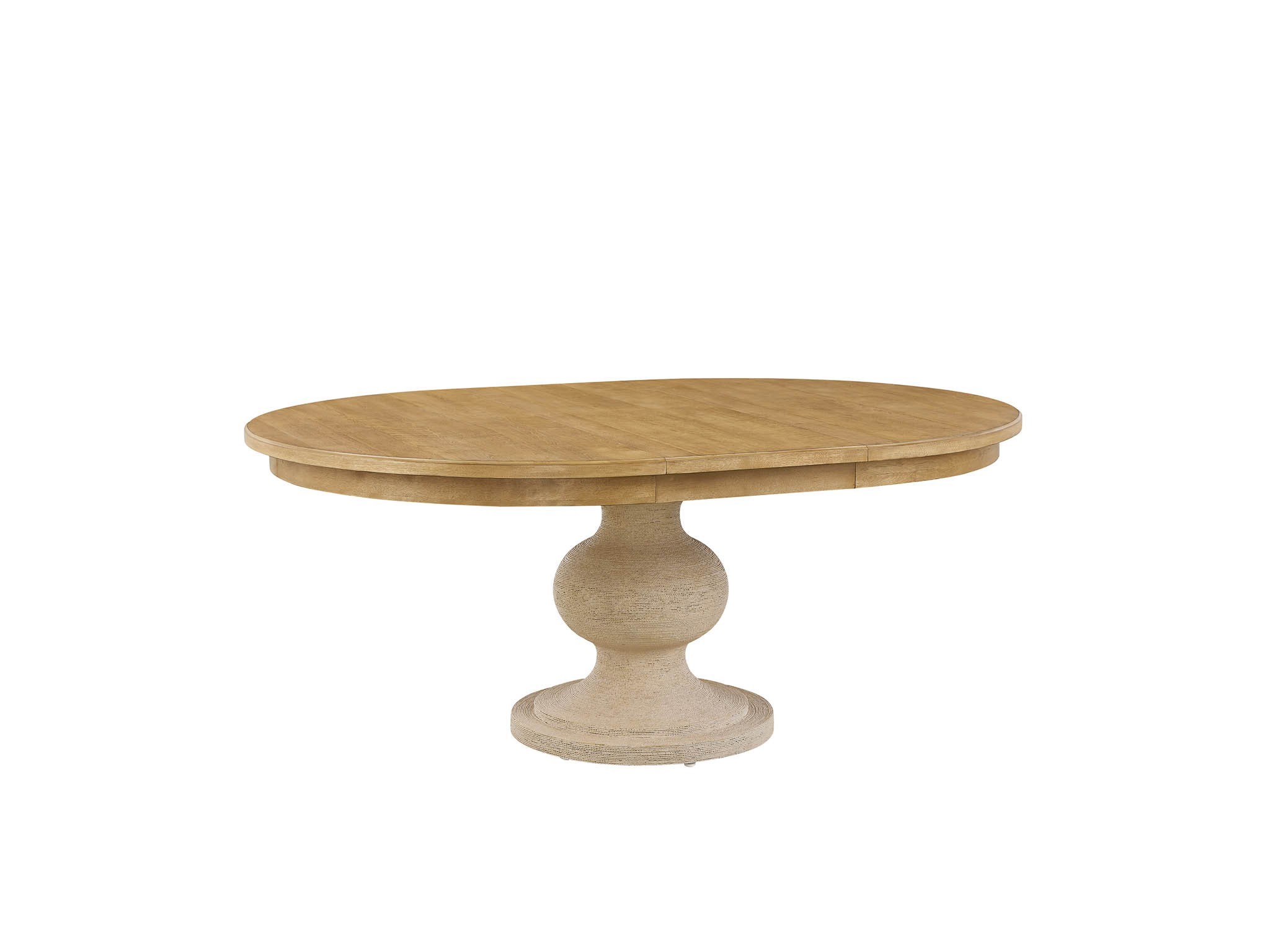 Brindle Wrapped Dining Table - Silo with a white background