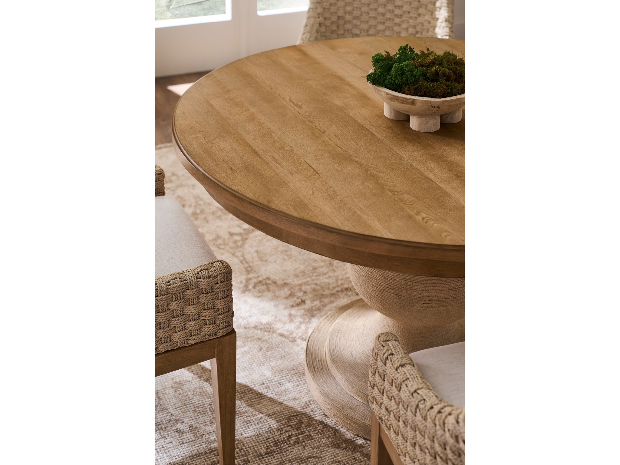 Brindle Wrapped Dining Table - Multiple item room scene