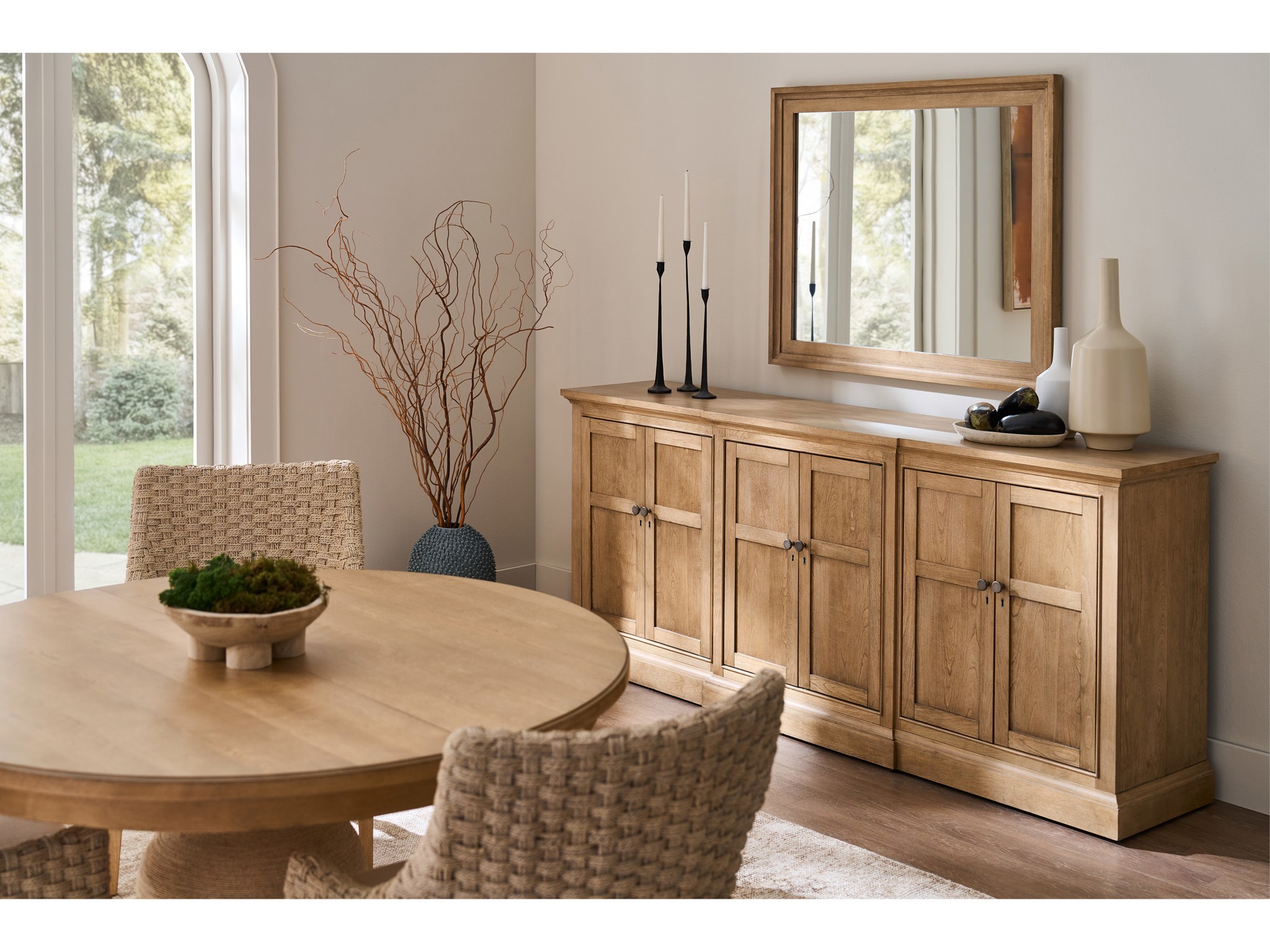 Brindle Credenza - Multiple item room scene