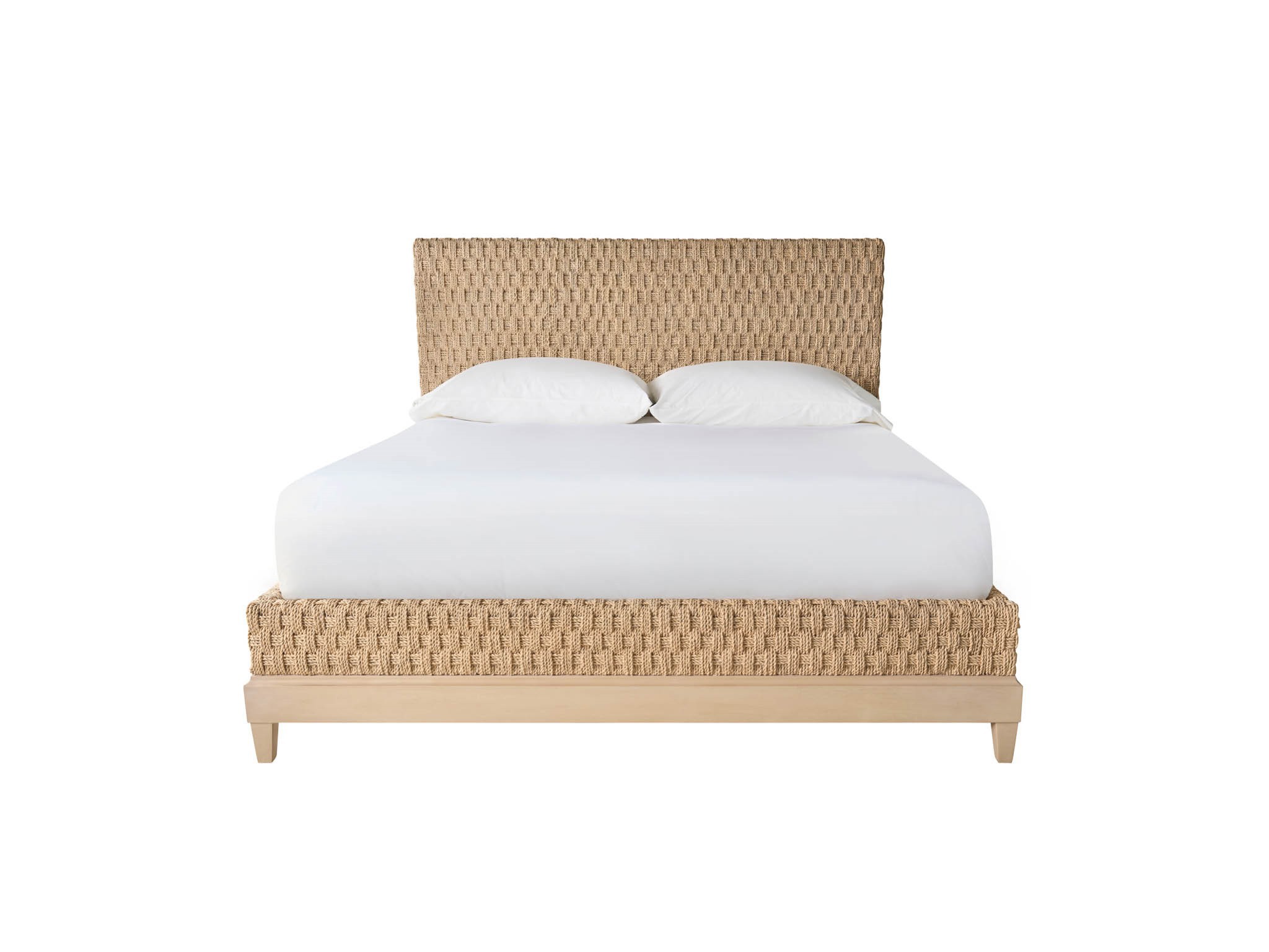 Willow Woven Bed Queen - Silo with a white background