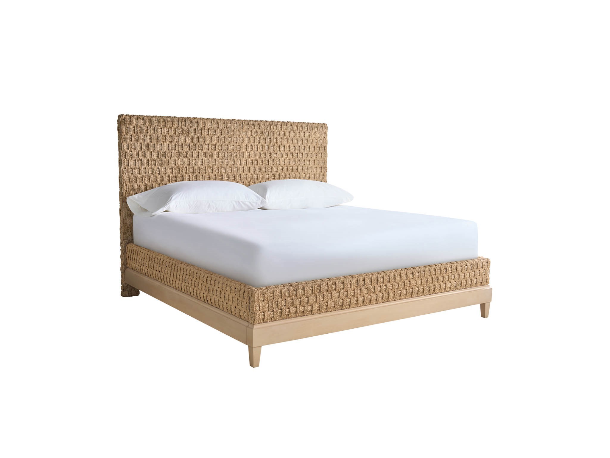 Willow Woven Bed Queen - Silo with a white background