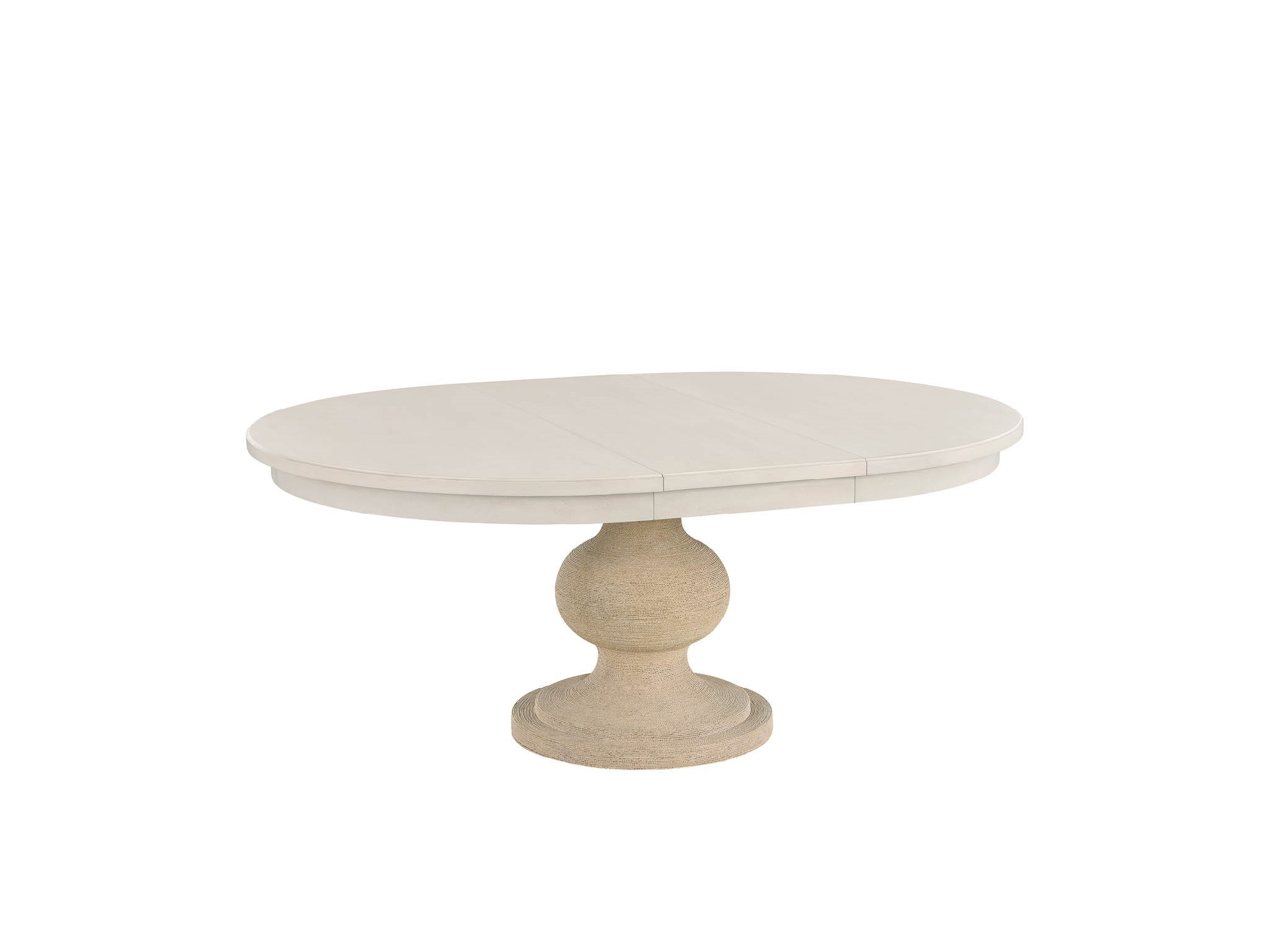 Willow Wrapped Dining Table - Silo with a white background