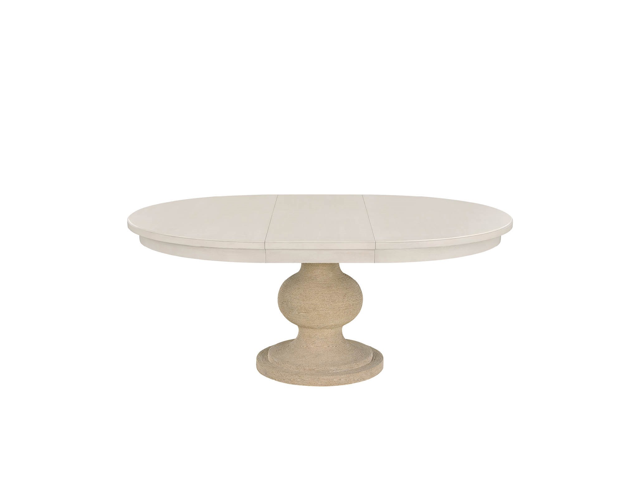 Willow Wrapped Dining Table - Silo with a white background
