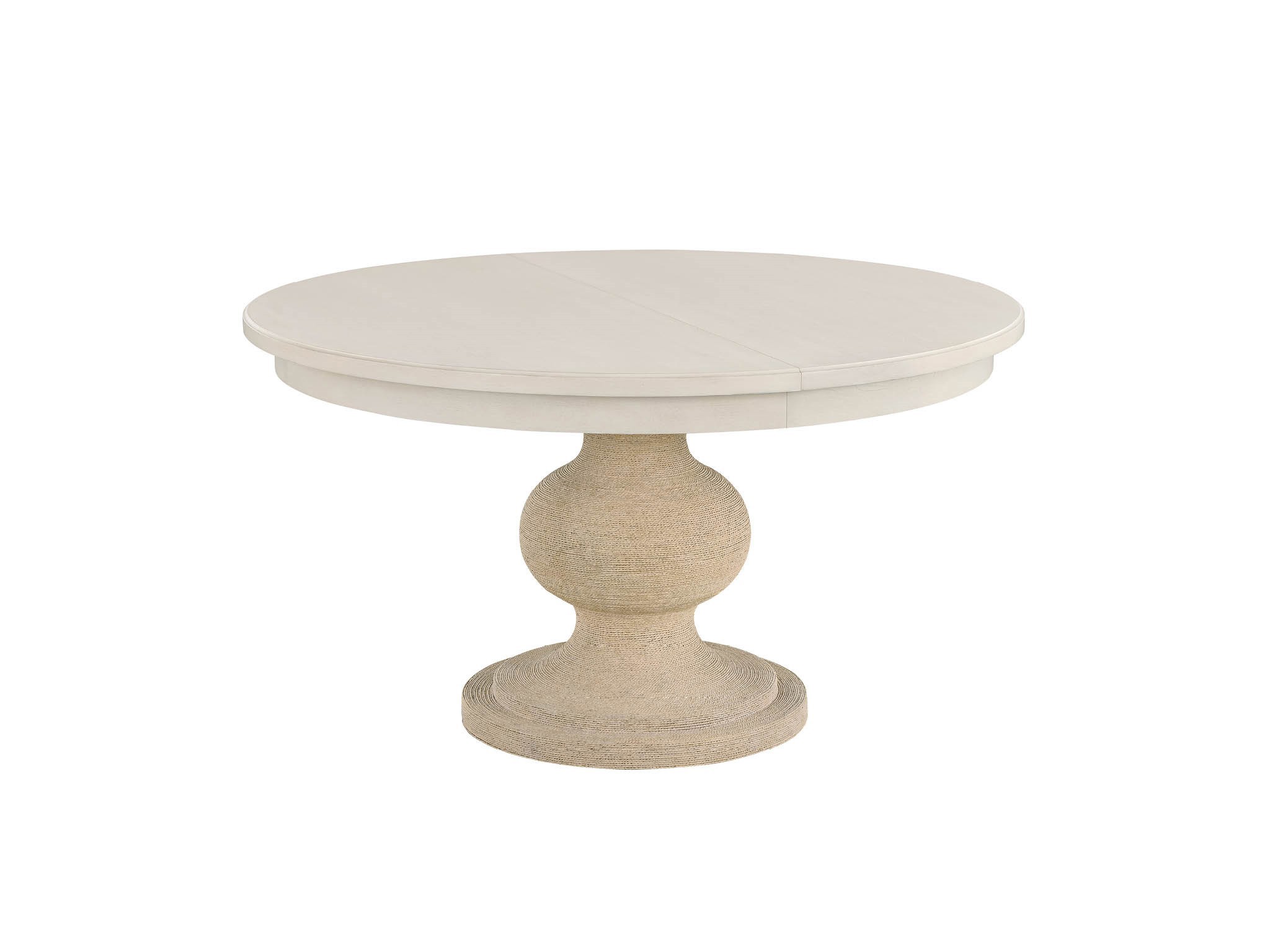 Willow Wrapped Dining Table - Silo with a white background