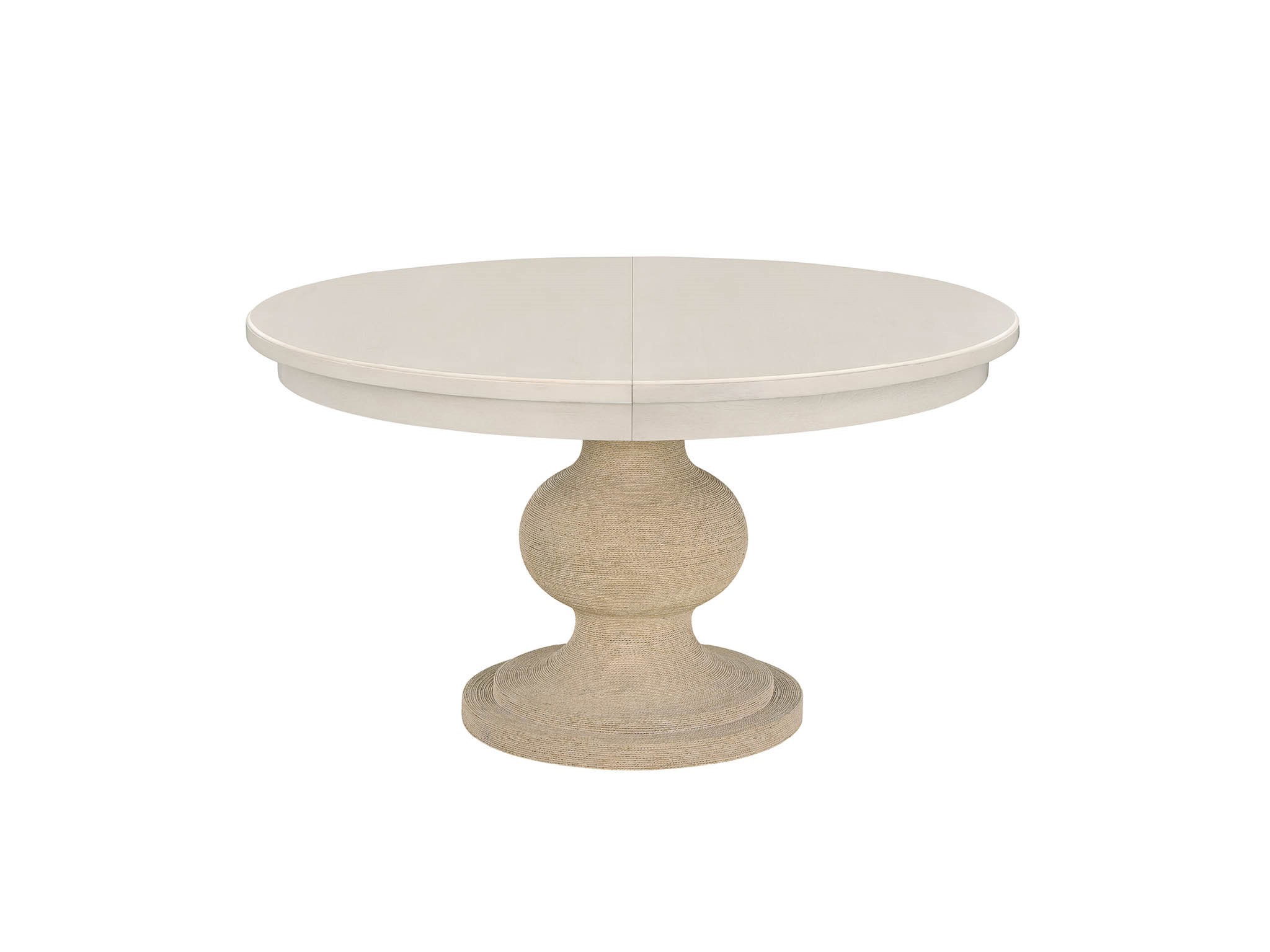 Willow Wrapped Dining Table - Silo with a white background