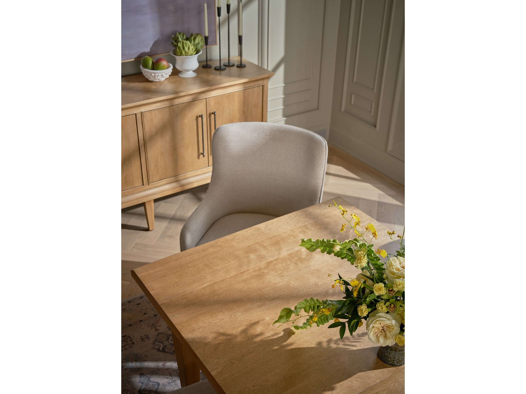 Brindle Dining Table - Multiple item room scene