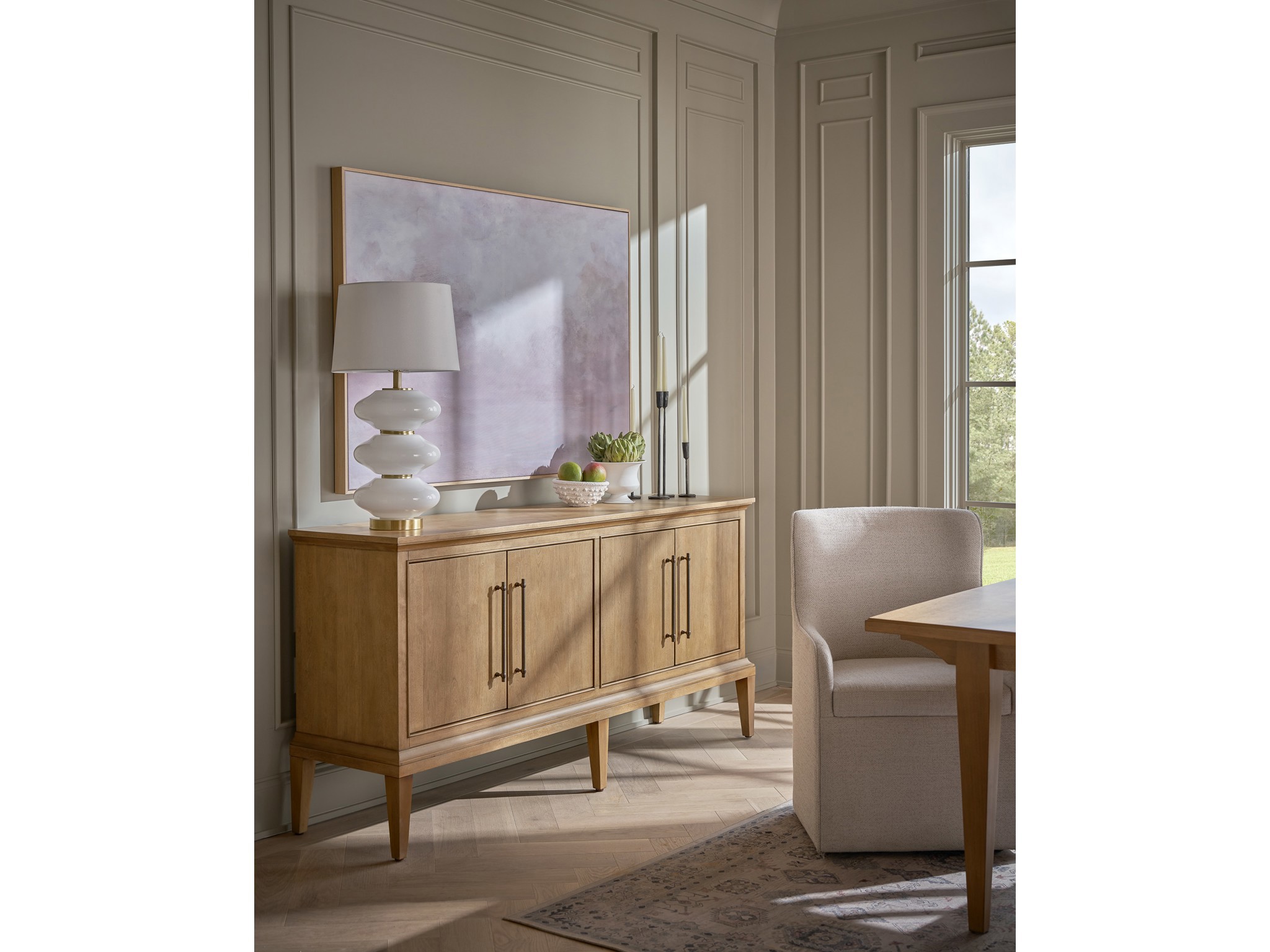 Brindle Credenza - Multiple item room scene