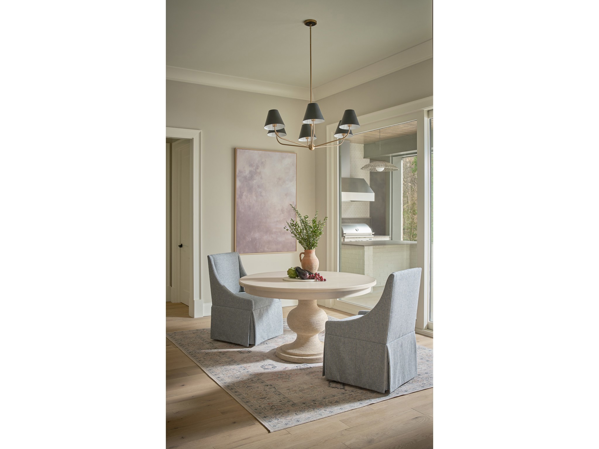 Willow Wrapped Dining Table - Multiple item room scene