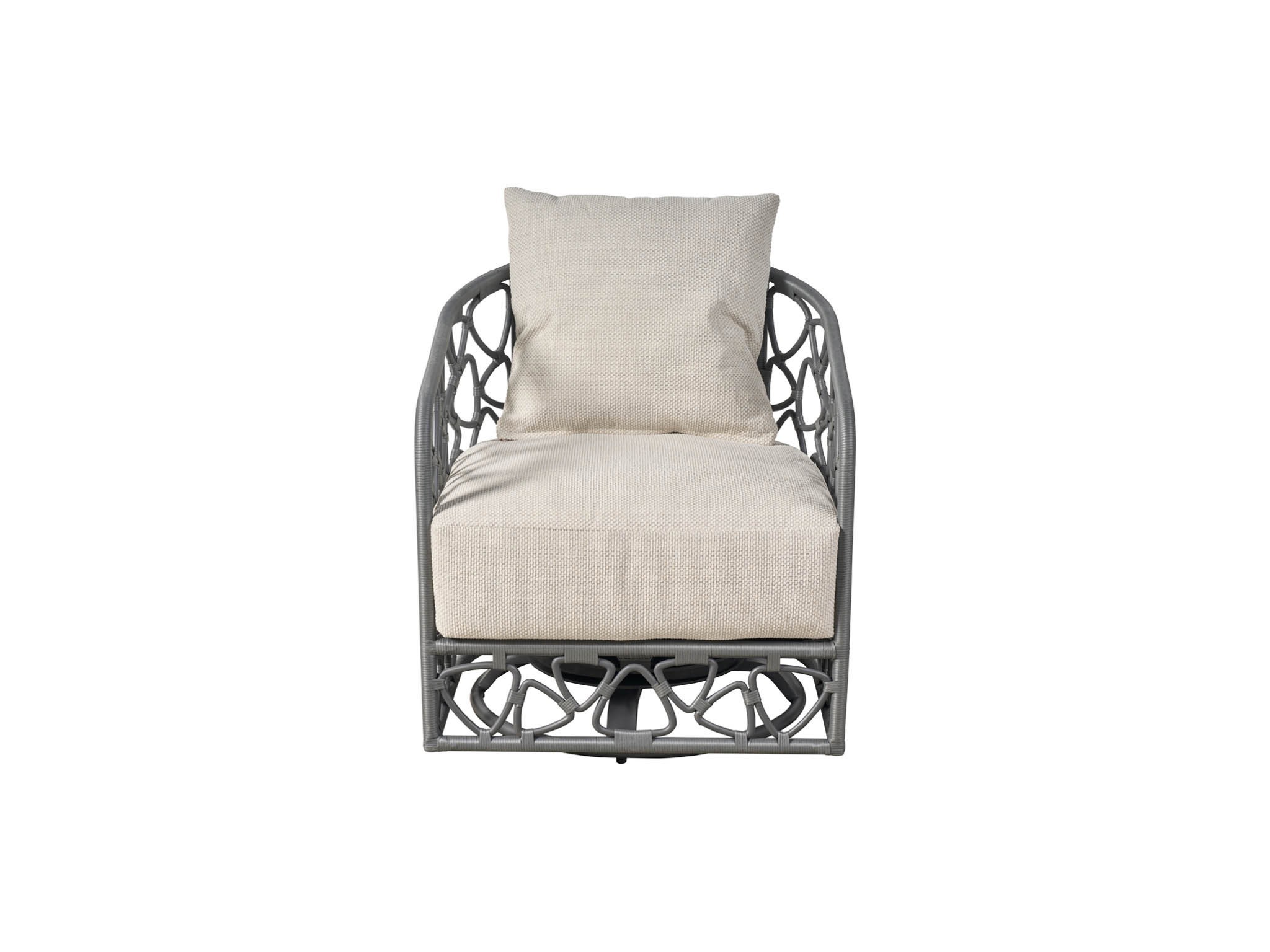 Pebble Swivel Chair Outdoor - Silo with a white background