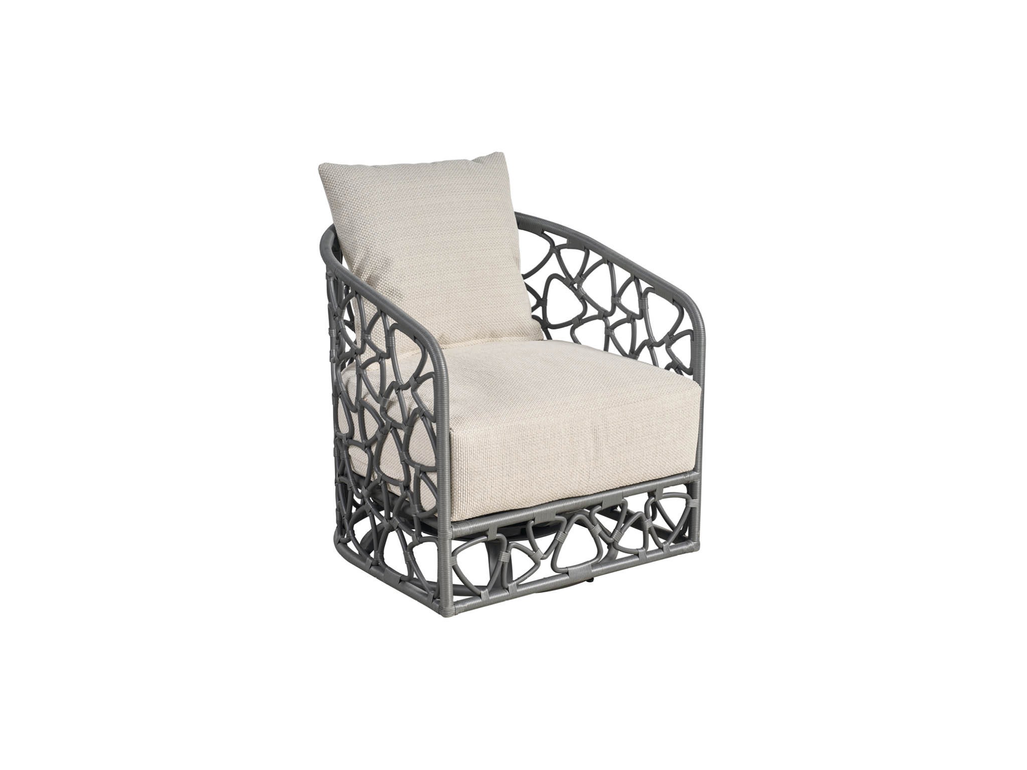 Pebble Swivel Chair Outdoor - Silo with a white background