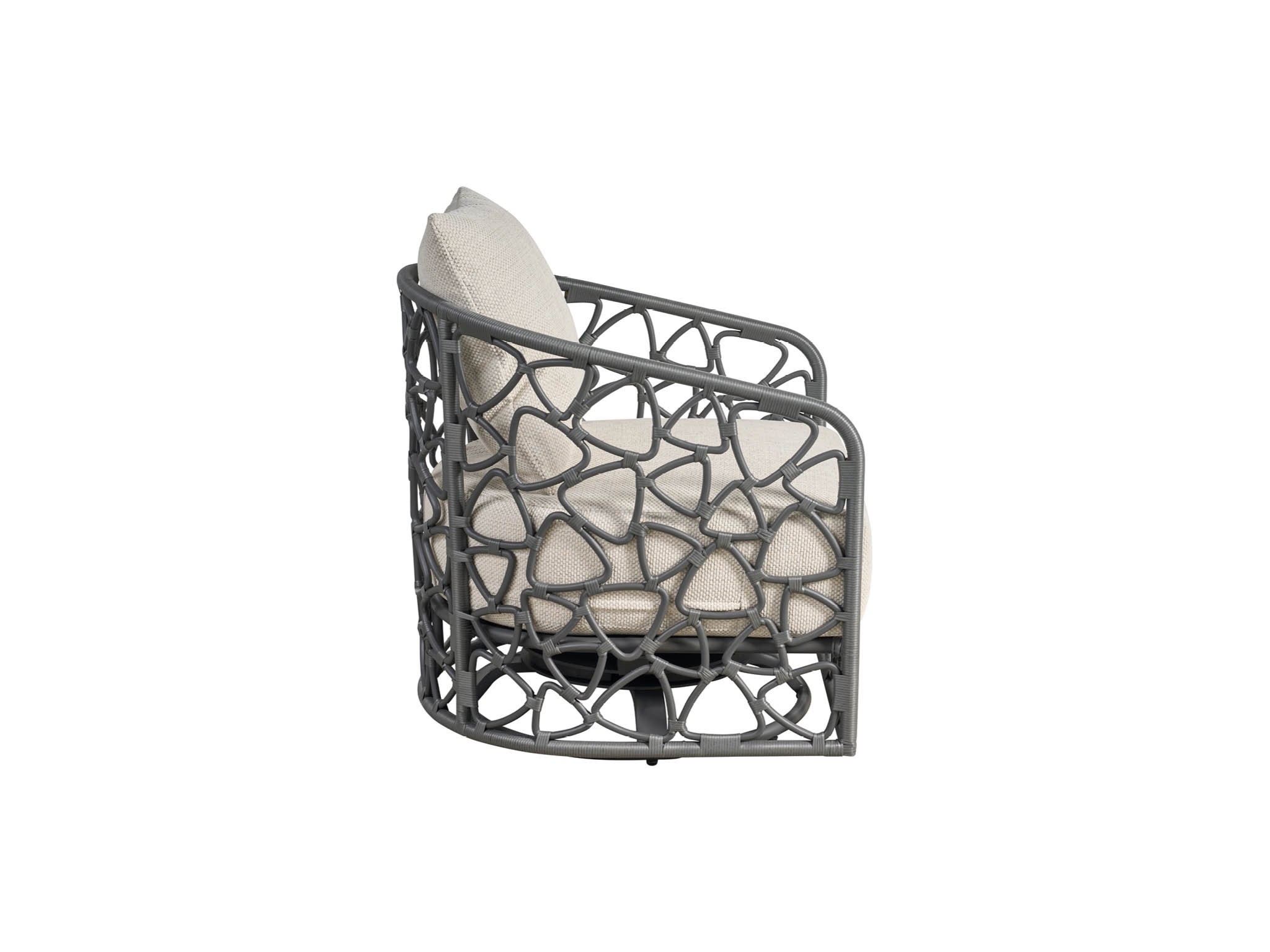 Pebble Swivel Chair Outdoor - Silo with a white background