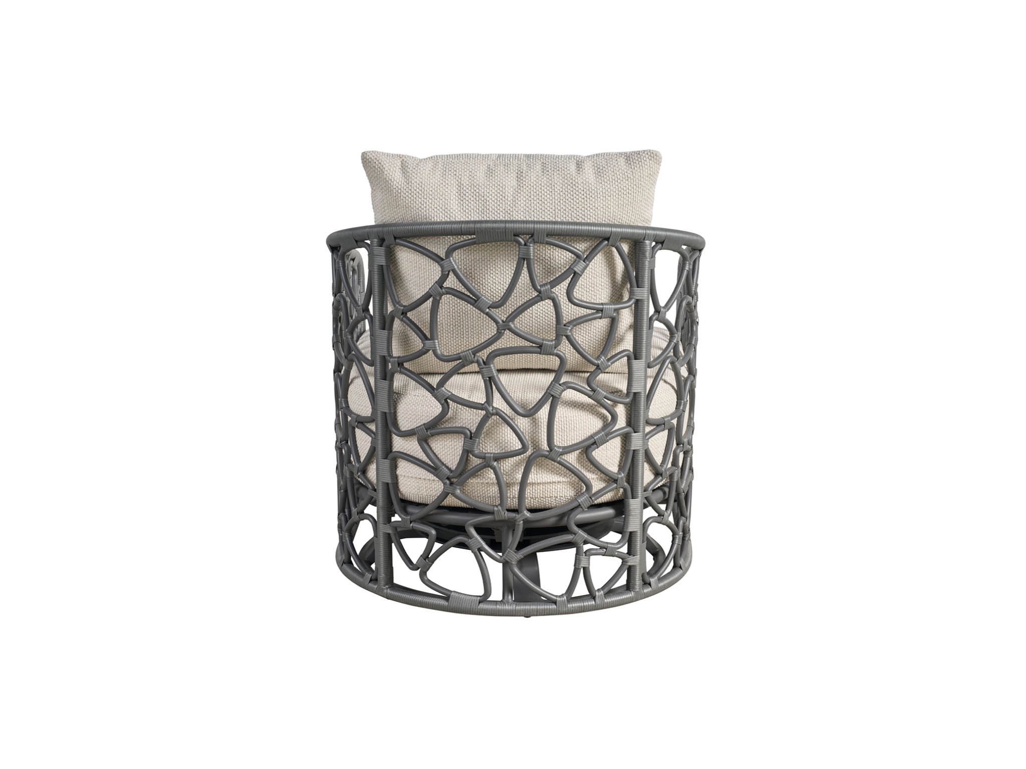 Pebble Swivel Chair Outdoor - Silo with a white background