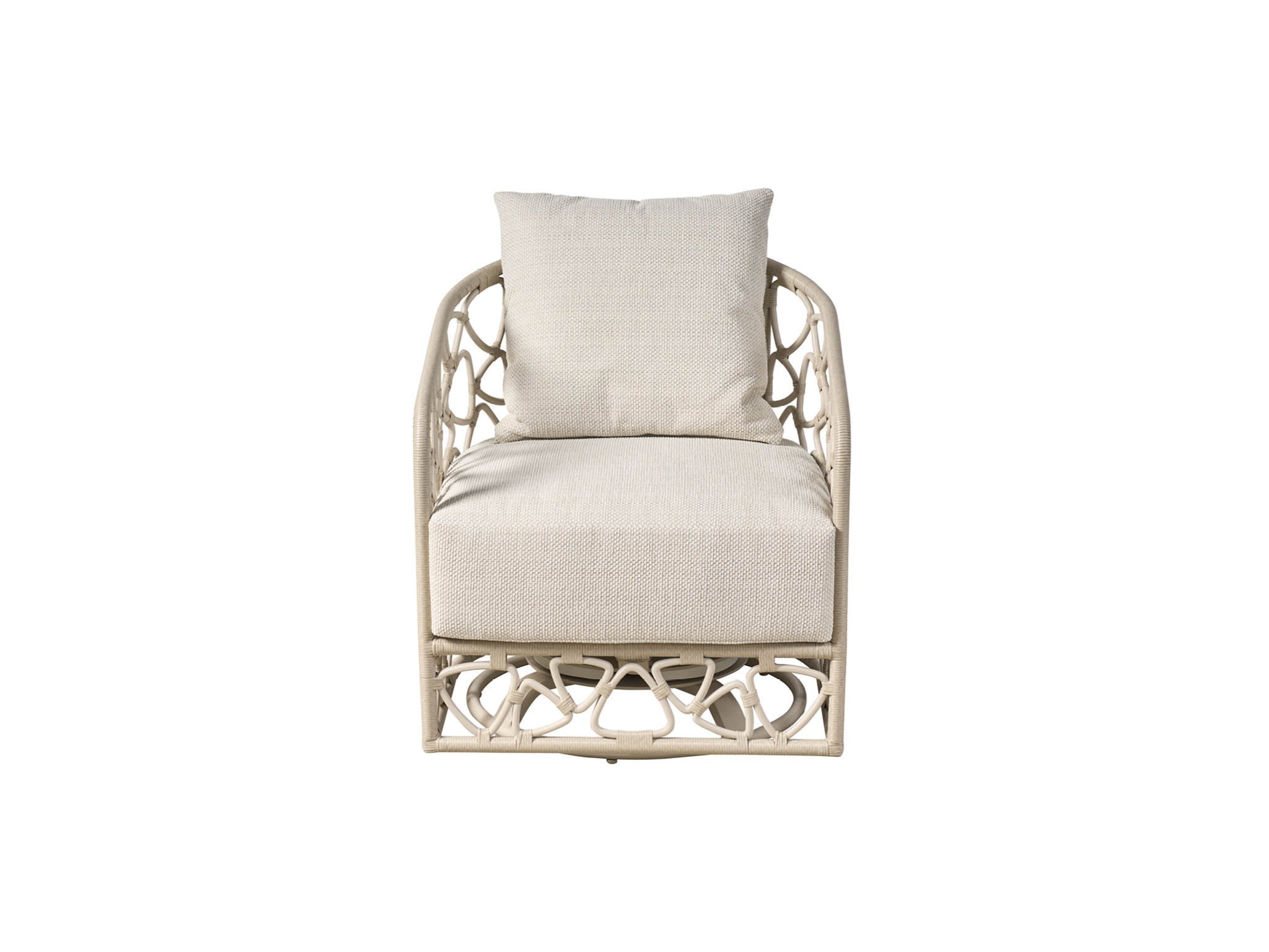 Pebble Swivel Chair Outdoor - Silo with a white background