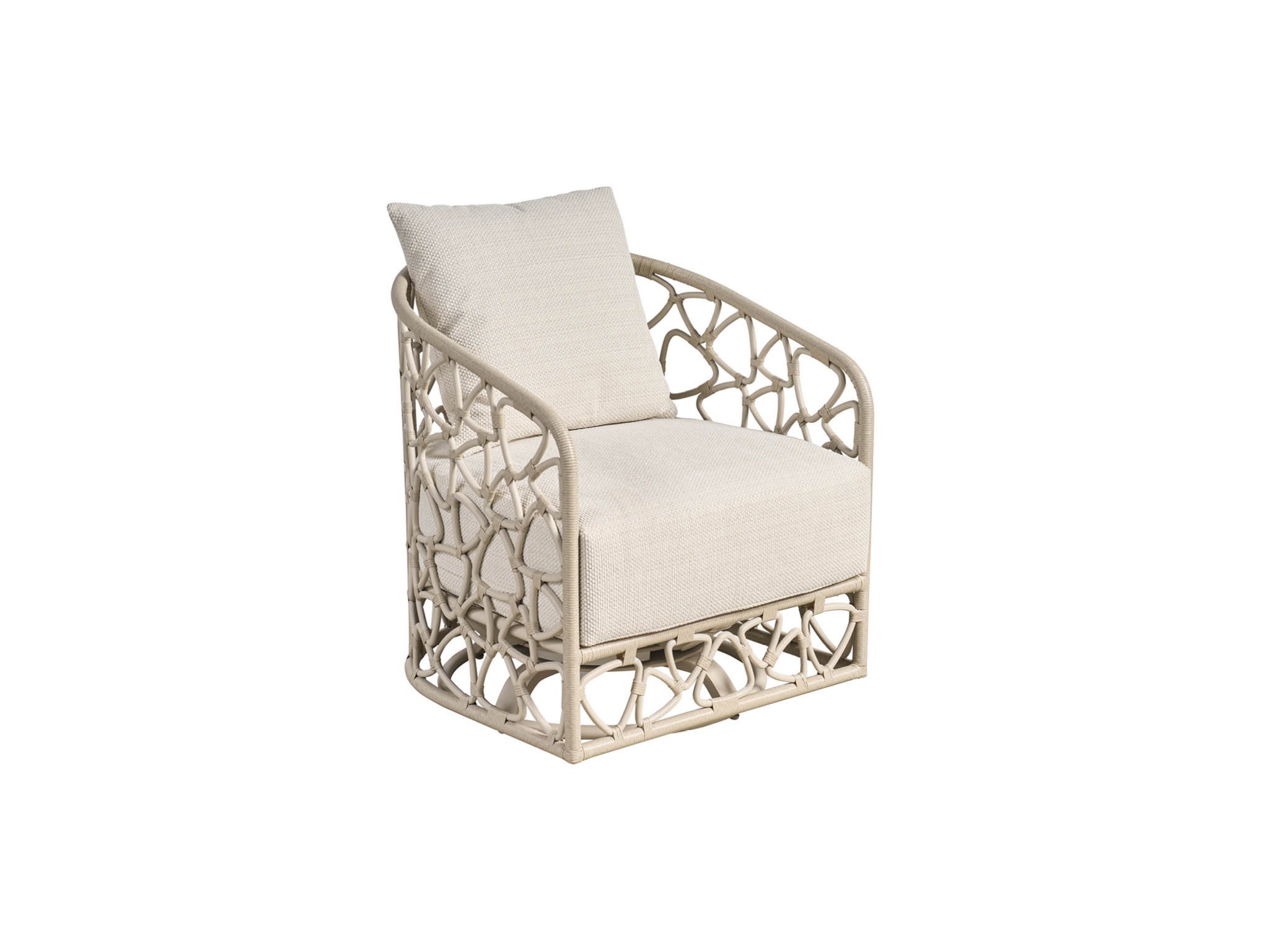 Pebble Swivel Chair Outdoor - Silo with a white background
