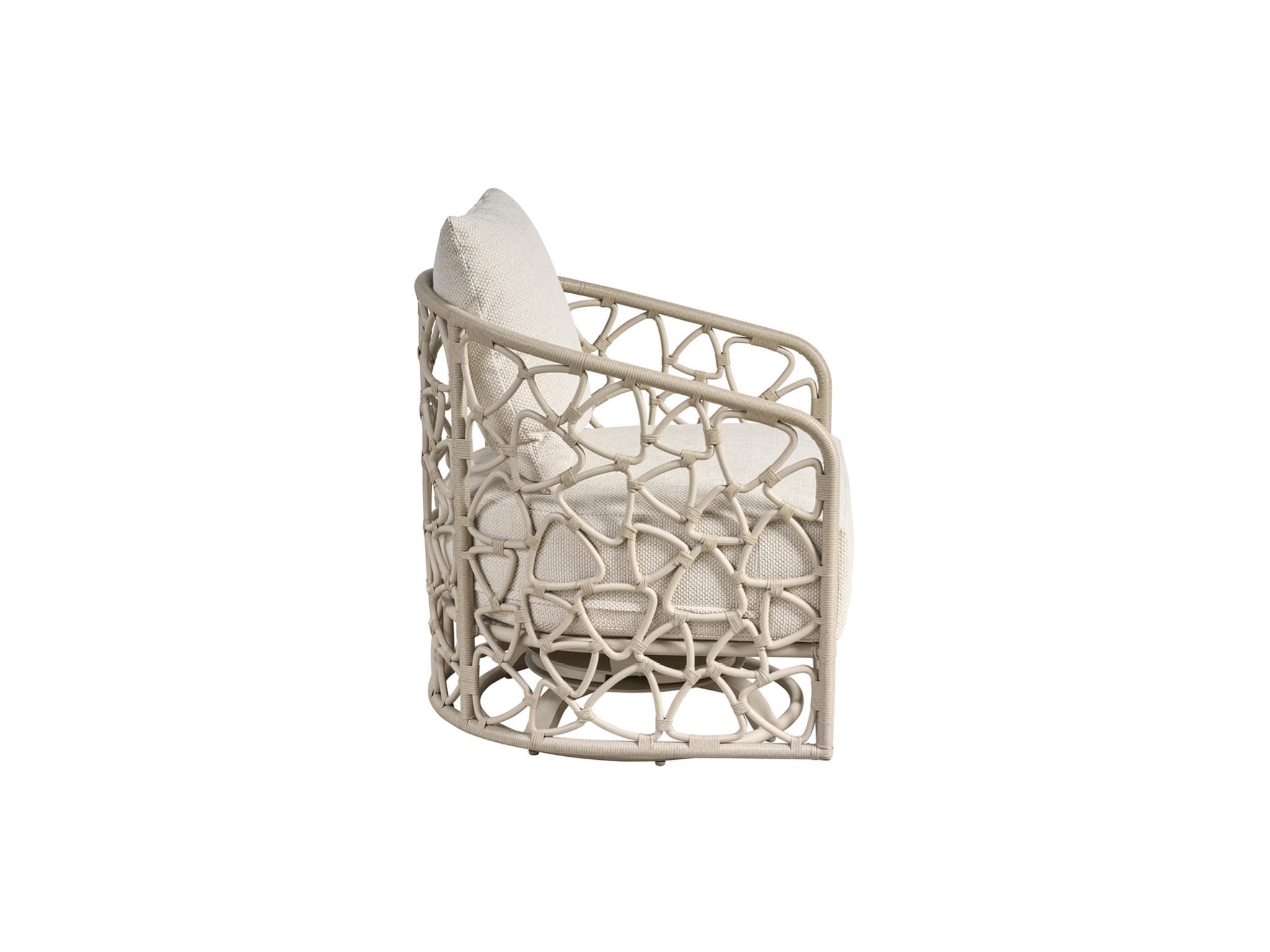 Pebble Swivel Chair Outdoor - Silo with a white background