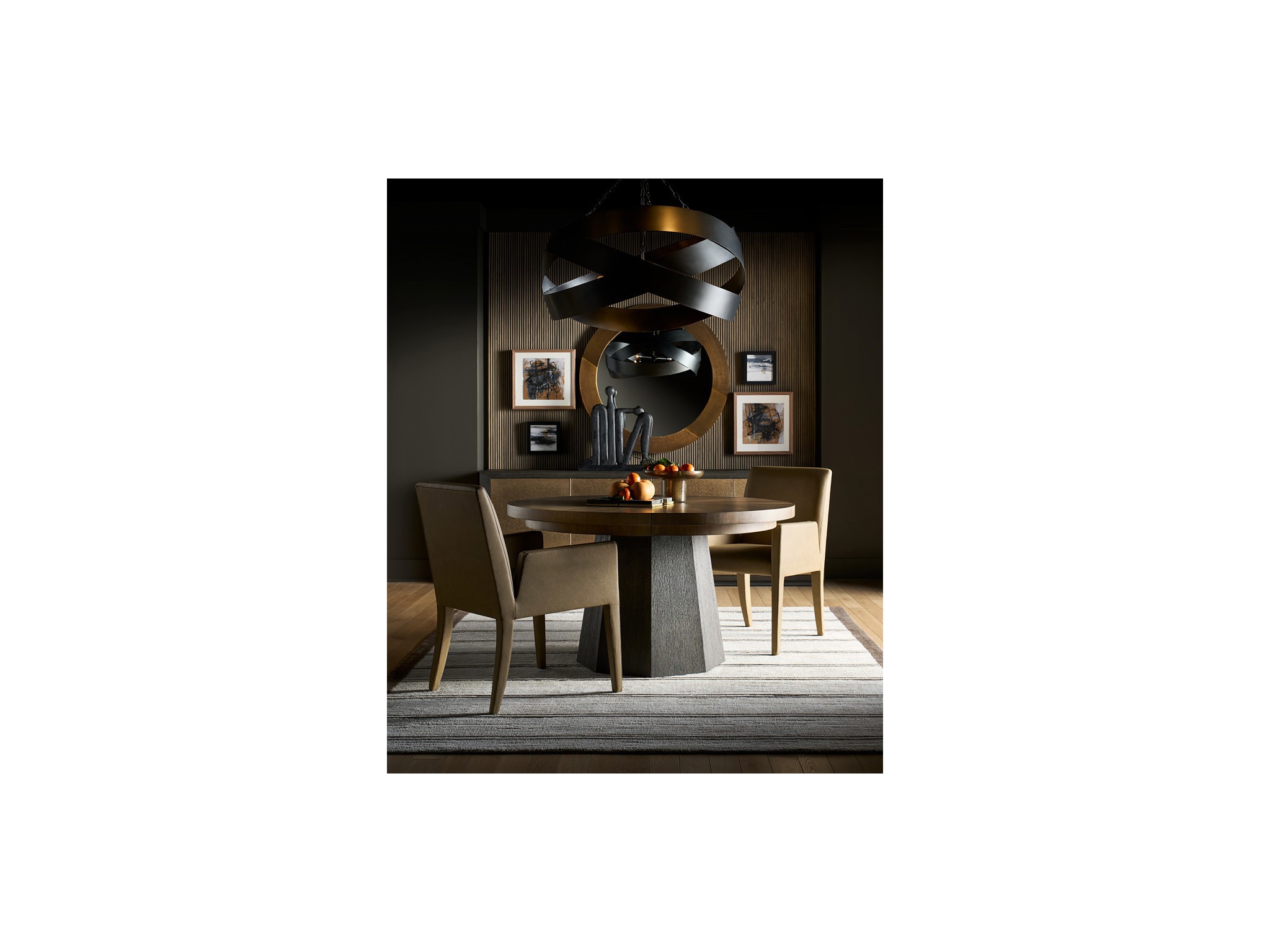 Haze Round Dining Table - Multiple item room scene