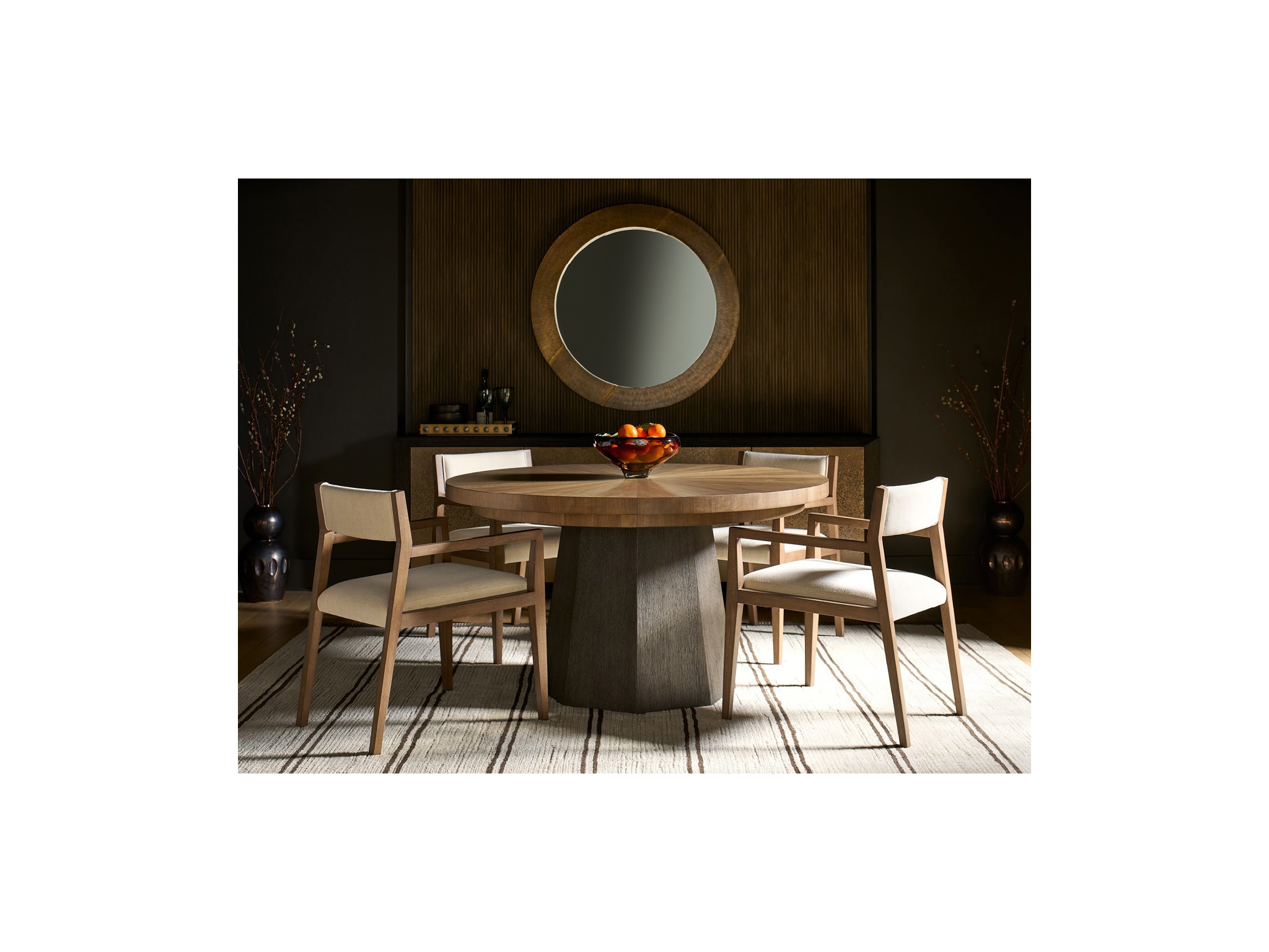Haze Round Dining Table - Multiple item room scene
