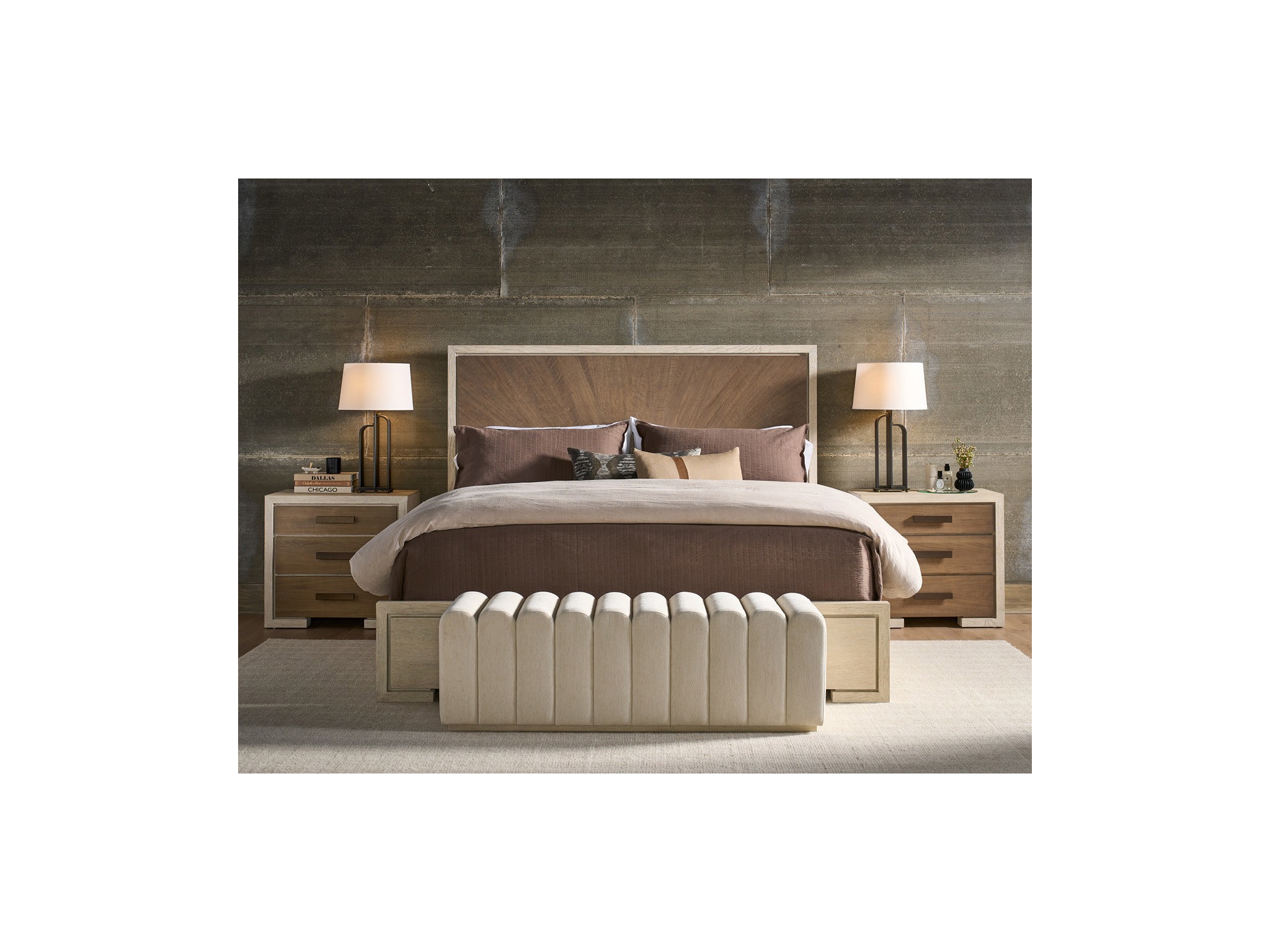 Mist Panel Bed King - Multiple item room scene