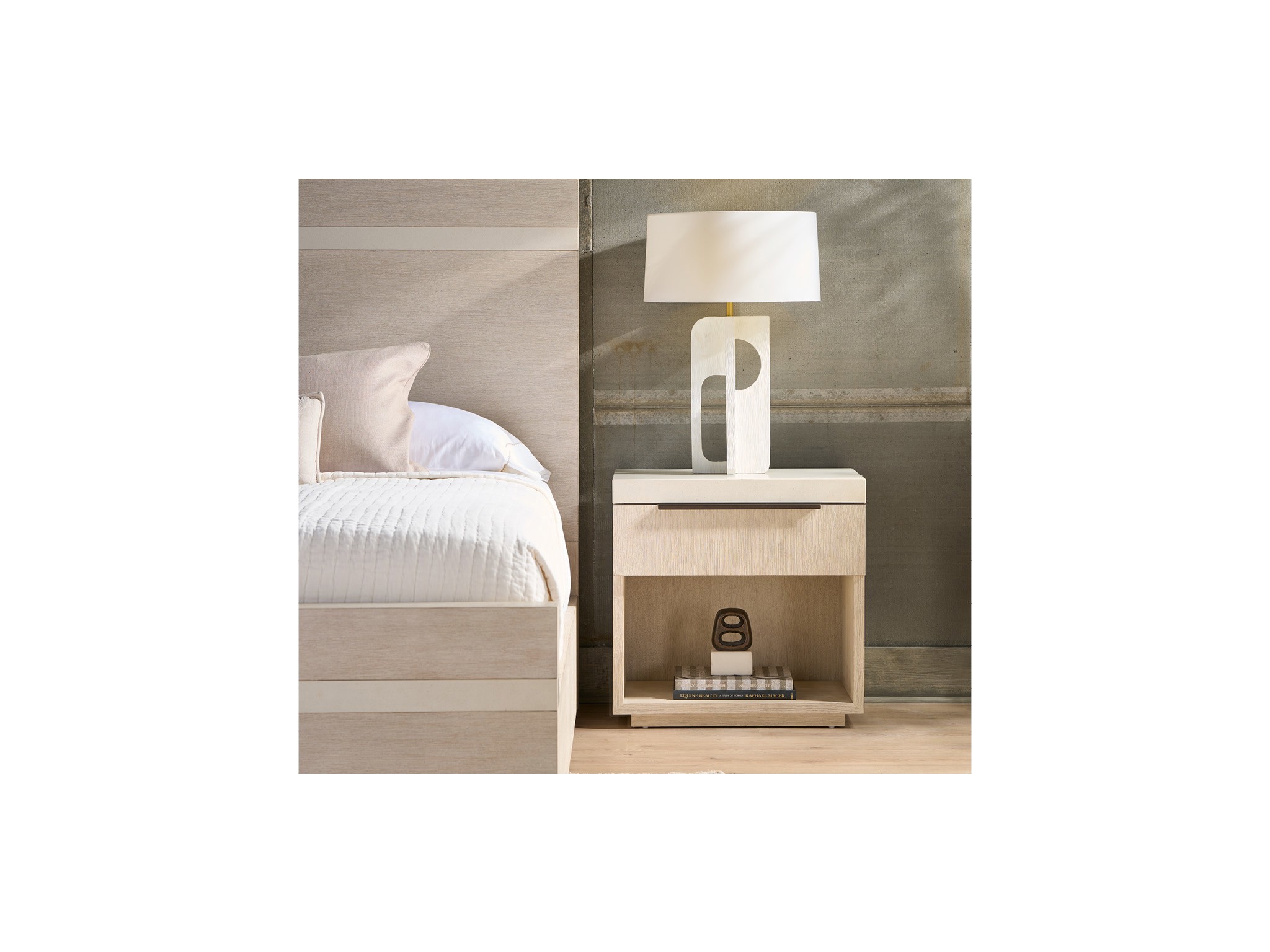Quartz Nightstand - Multiple item room scene