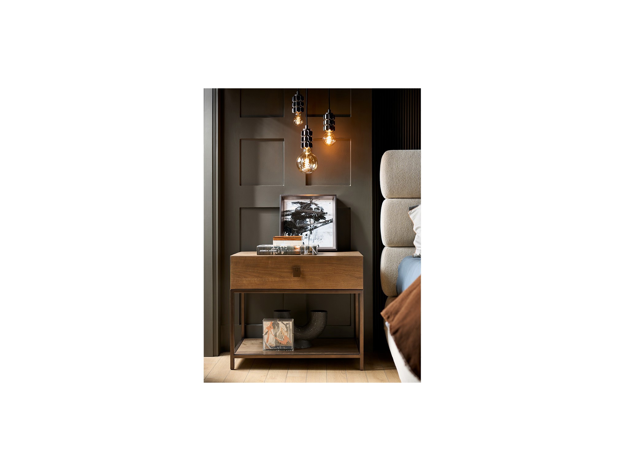 Haze Nightstand - Multiple item room scene