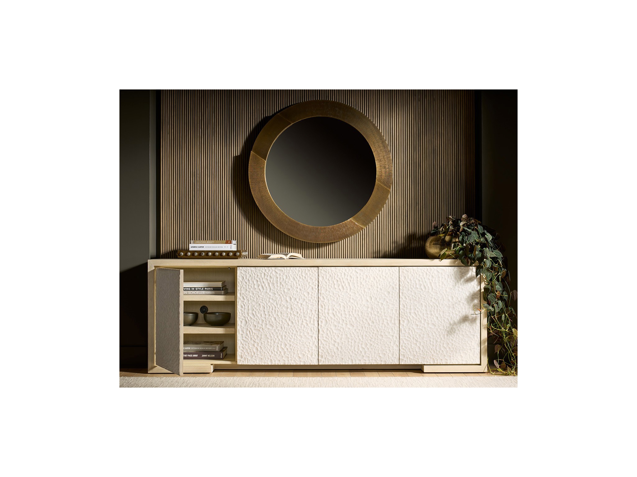 Aurora Credenza - Multiple item room scene
