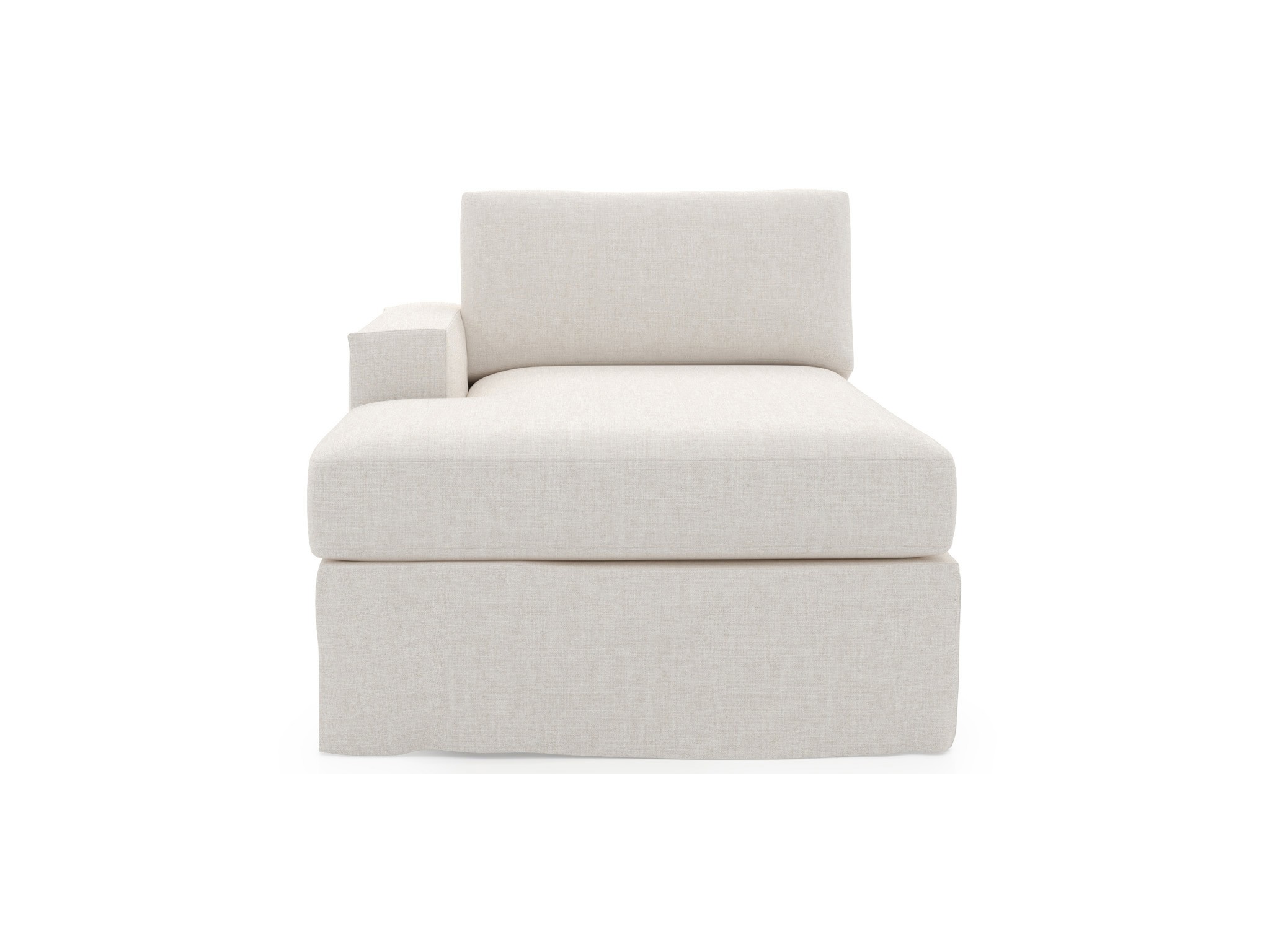 Maxx Slipcover Chaise LAF - Special Order - Silo with a white background
