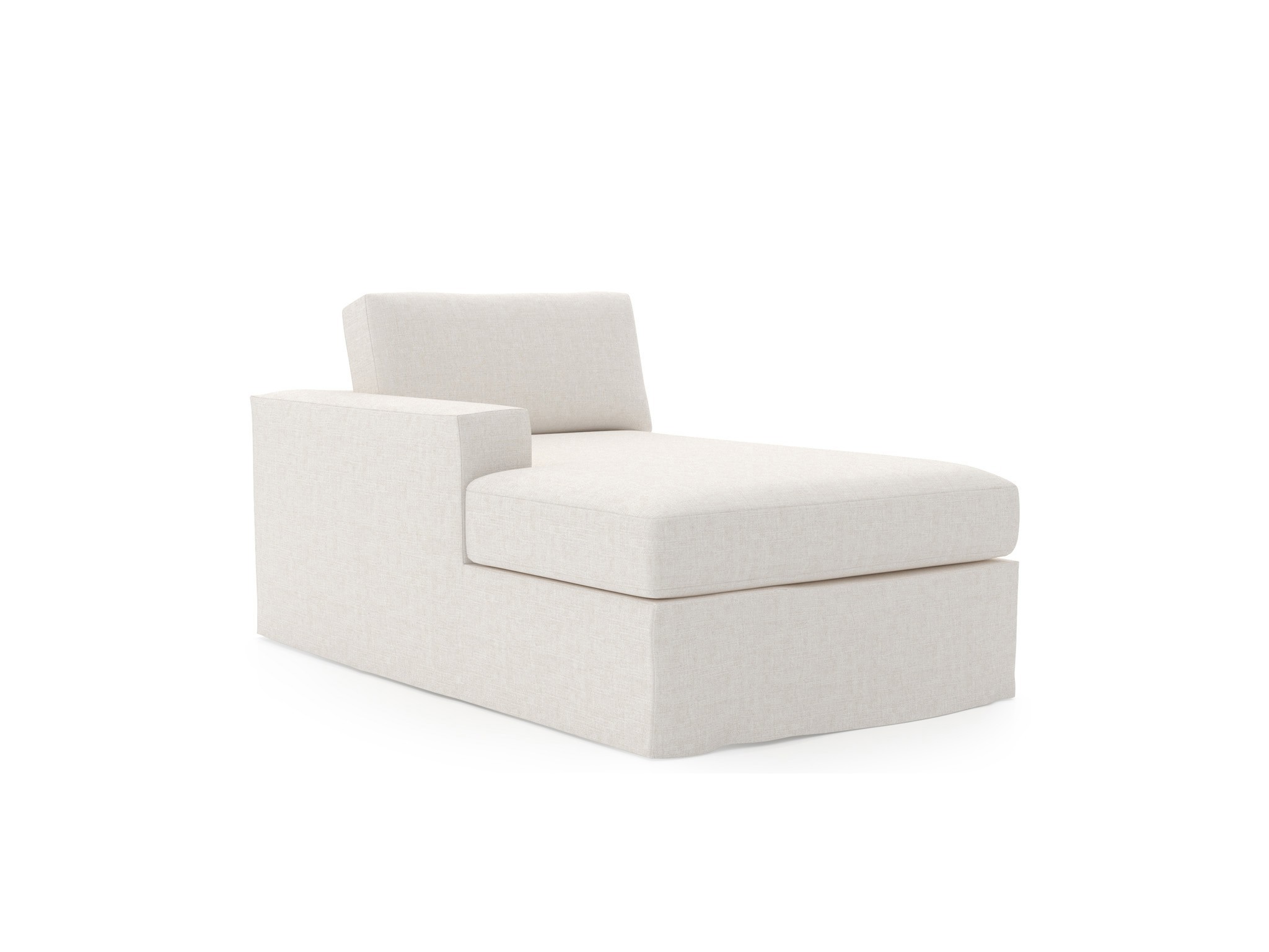 Maxx Slipcover Chaise LAF - Special Order - Silo with a white background