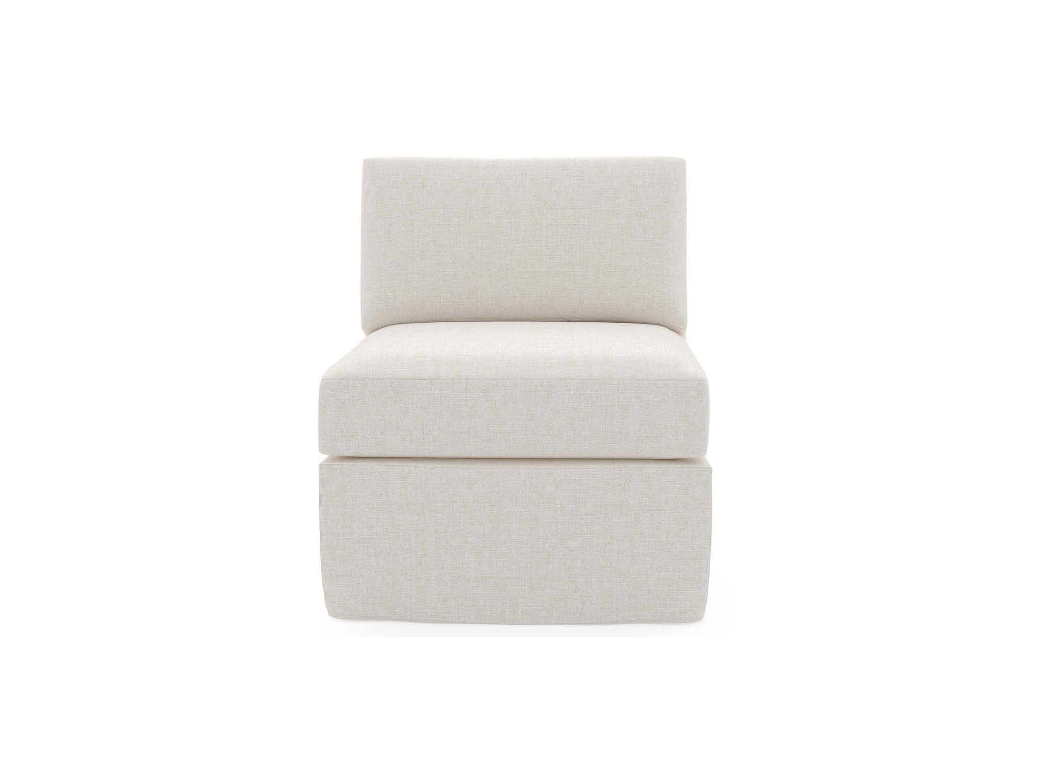 Maxx Slipcover Armless Chair - Special Order - Silo with a white background
