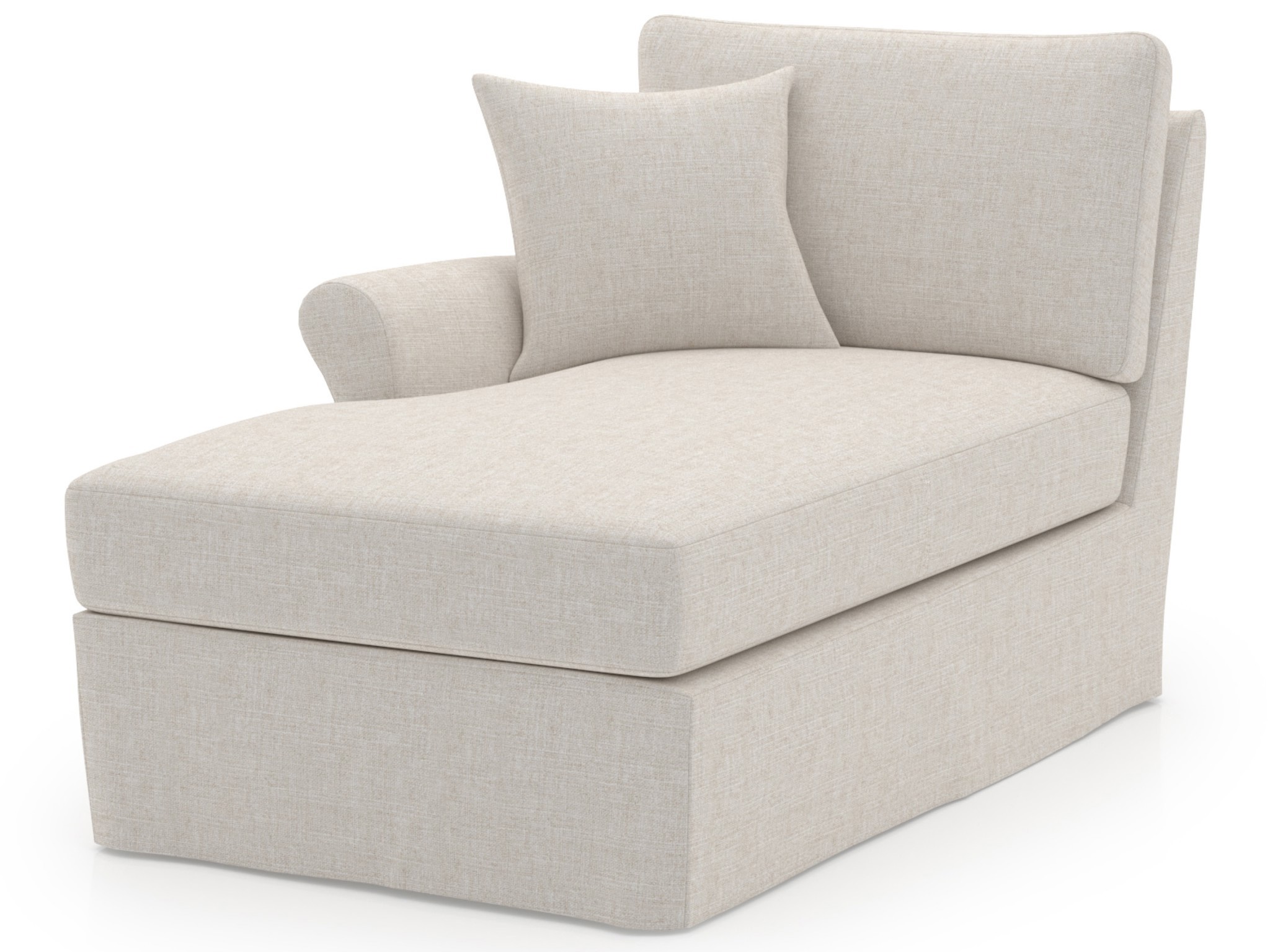 Clermont Slipcover Chaise LAF - Special Order - Silo with a white background