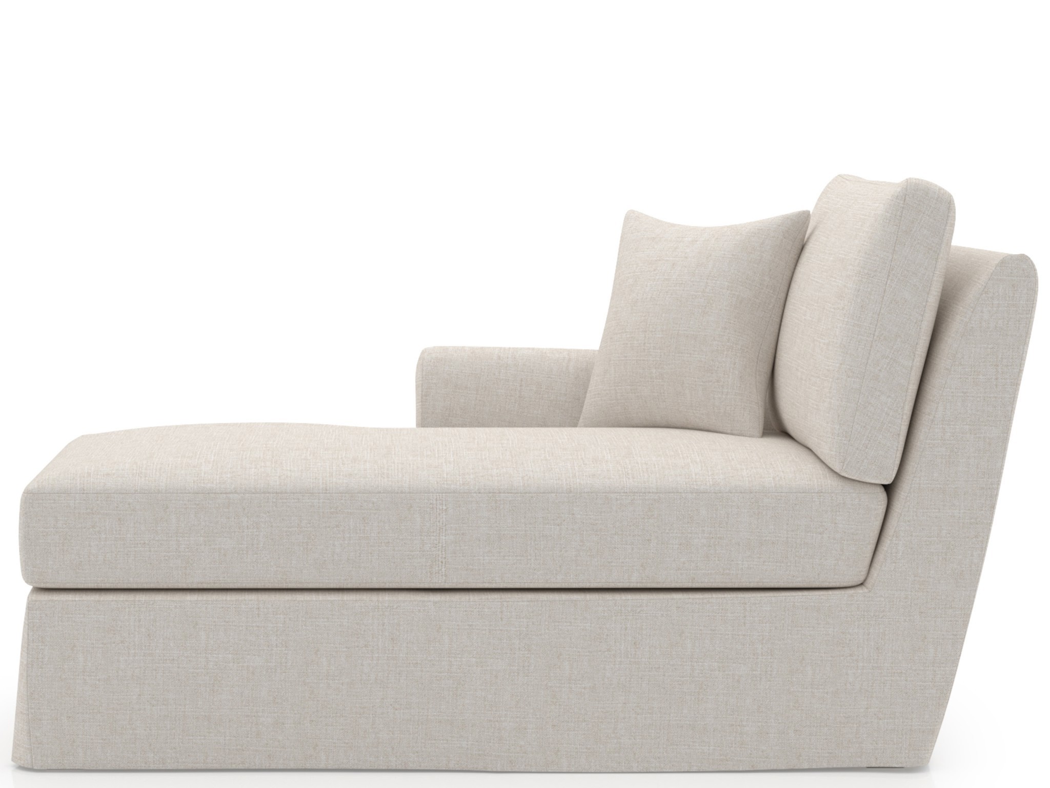 Clermont Slipcover Chaise LAF - Special Order - Silo with a white background