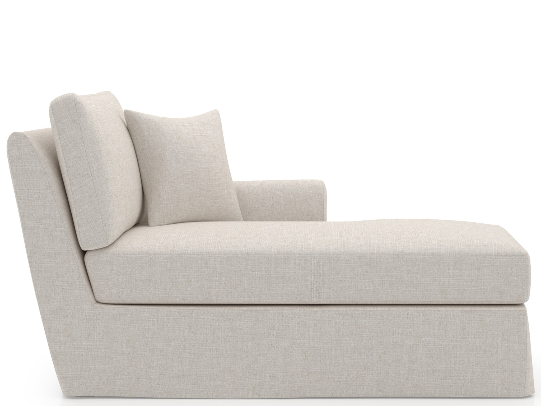 Clermont Slipcover Chaise RAF - Special Order - Silo with a white background