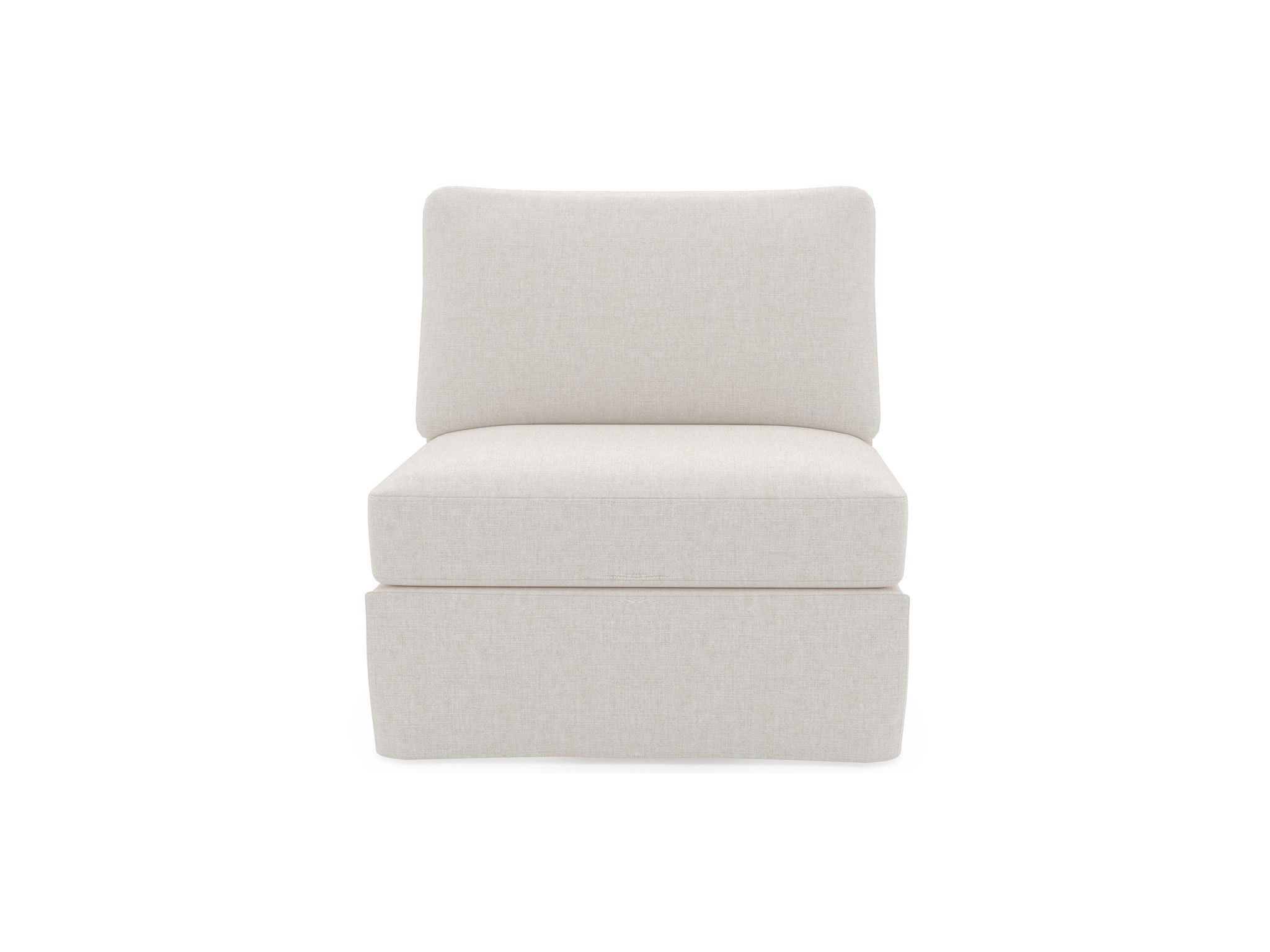Clermont Slipcover Armless Chair - Special Order - Silo with a white background