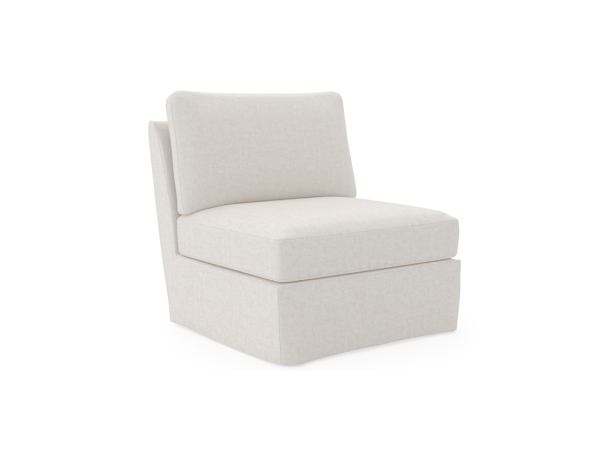 Clermont Slipcover Armless Chair - Special Order - Silo with a white background
