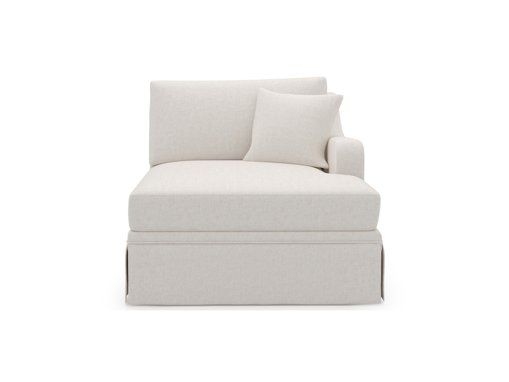 Filmore Skirted Chaise RAF - Special Order - Silo with a white background