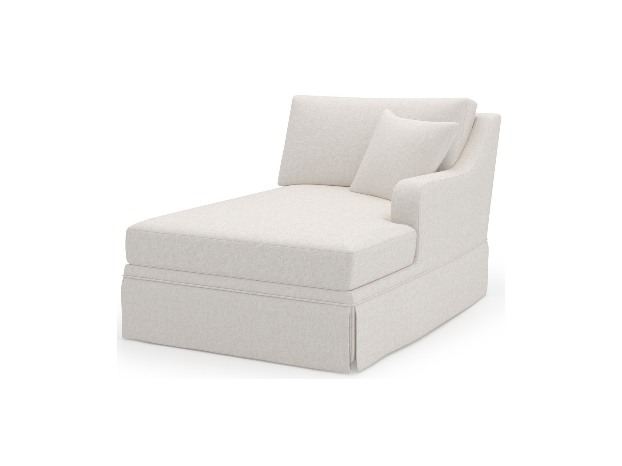 Filmore Skirted Chaise RAF - Special Order - Silo with a white background