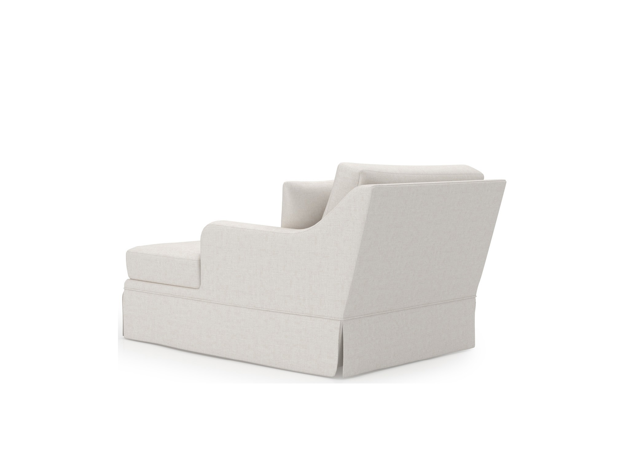 Filmore Skirted Chaise RAF - Special Order - Silo with a white background