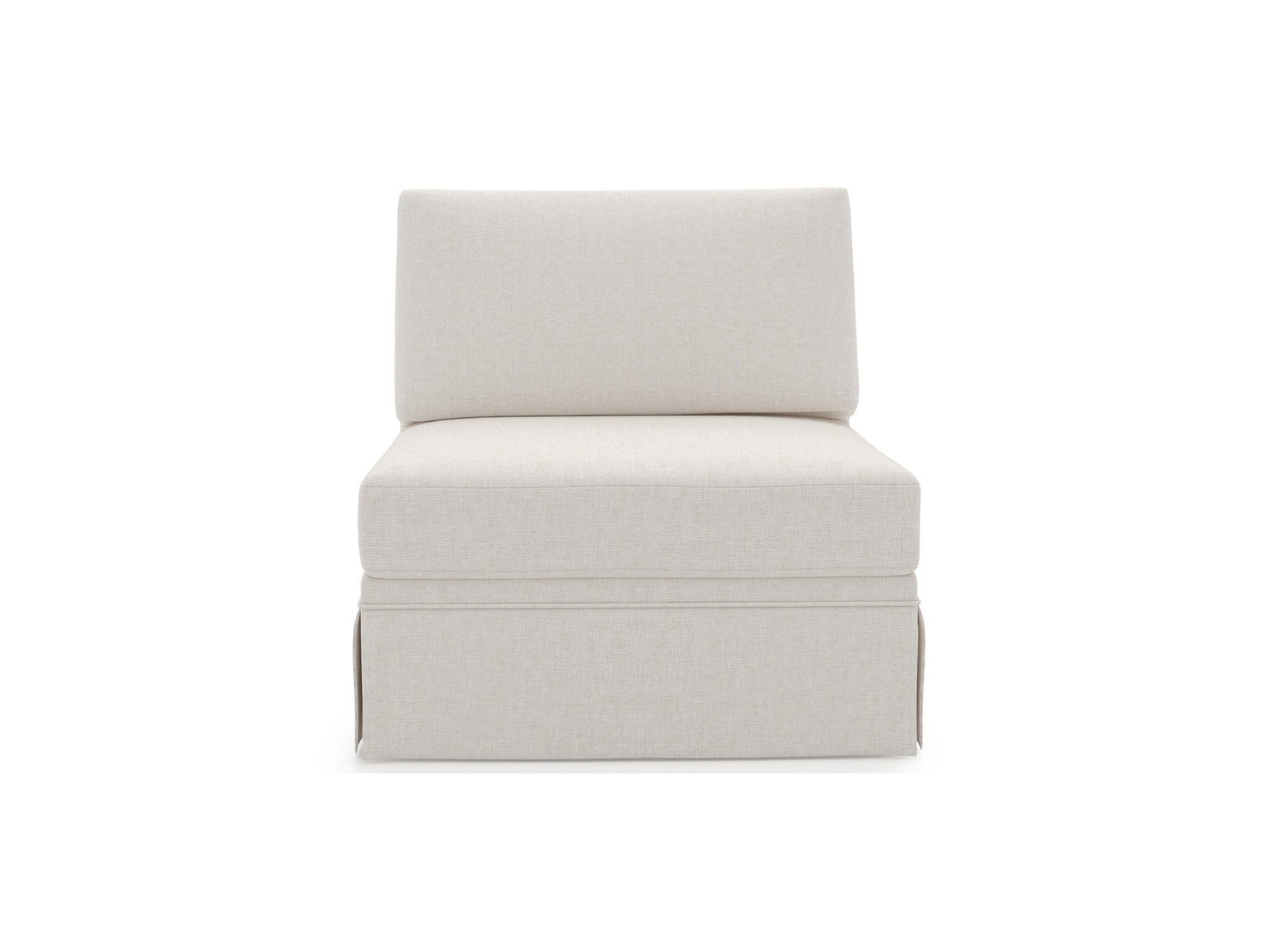 Filmore Skirted Armless Chair - Special Order - Silo with a white background
