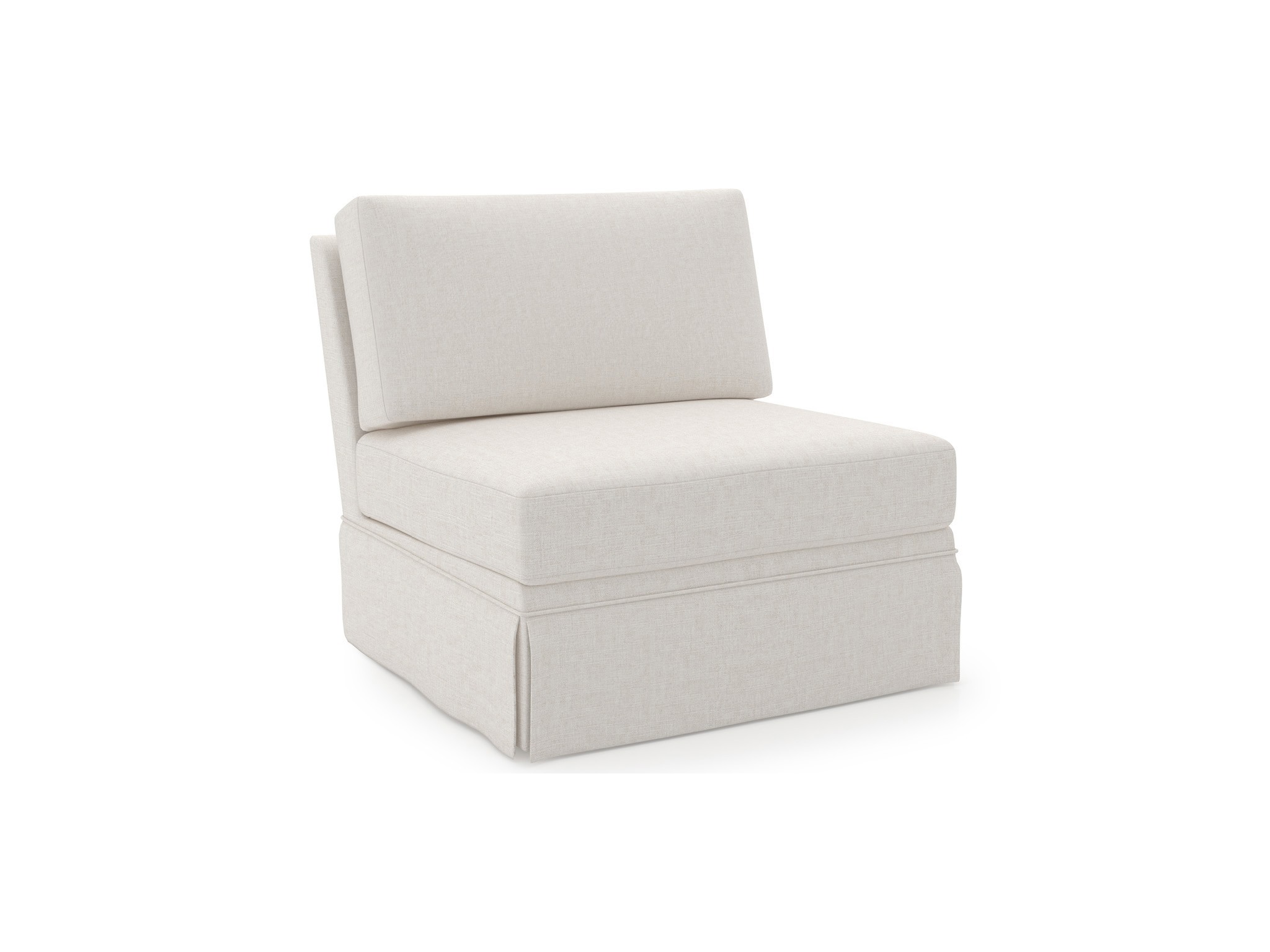 Filmore Skirted Armless Chair - Special Order - Silo with a white background