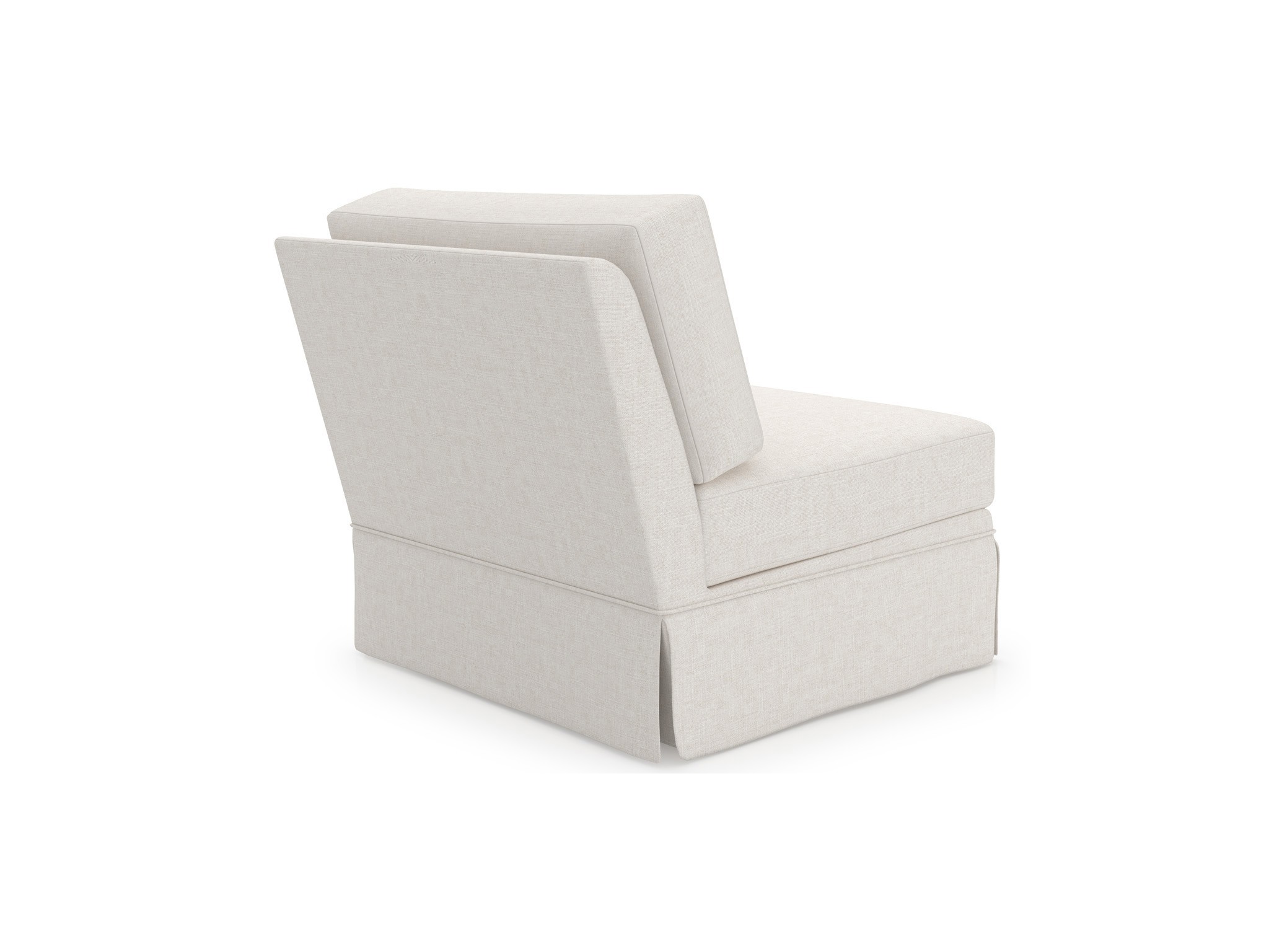 Filmore Skirted Armless Chair - Special Order - Silo with a white background