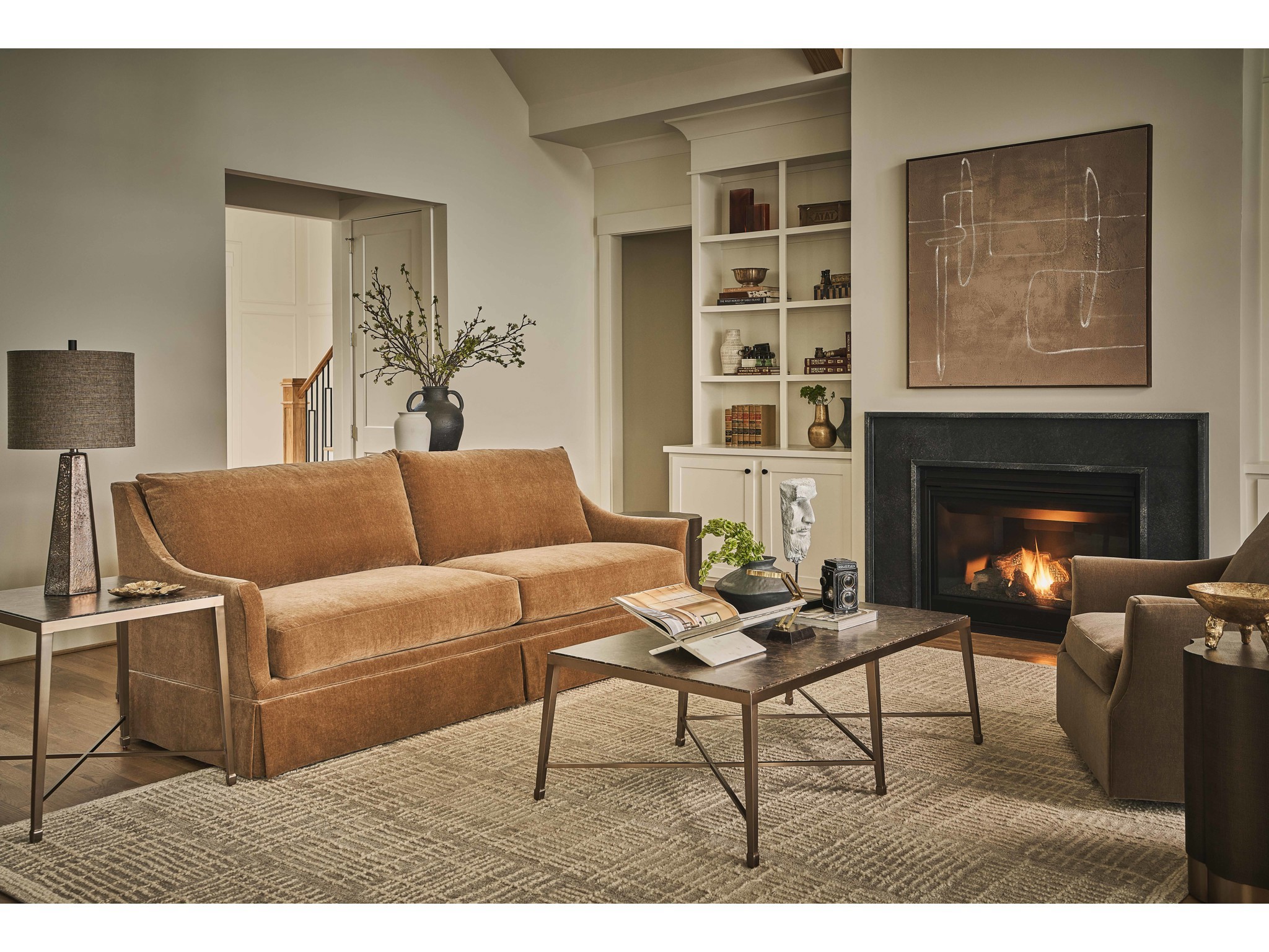 Emperador End Table - Multiple item room scene