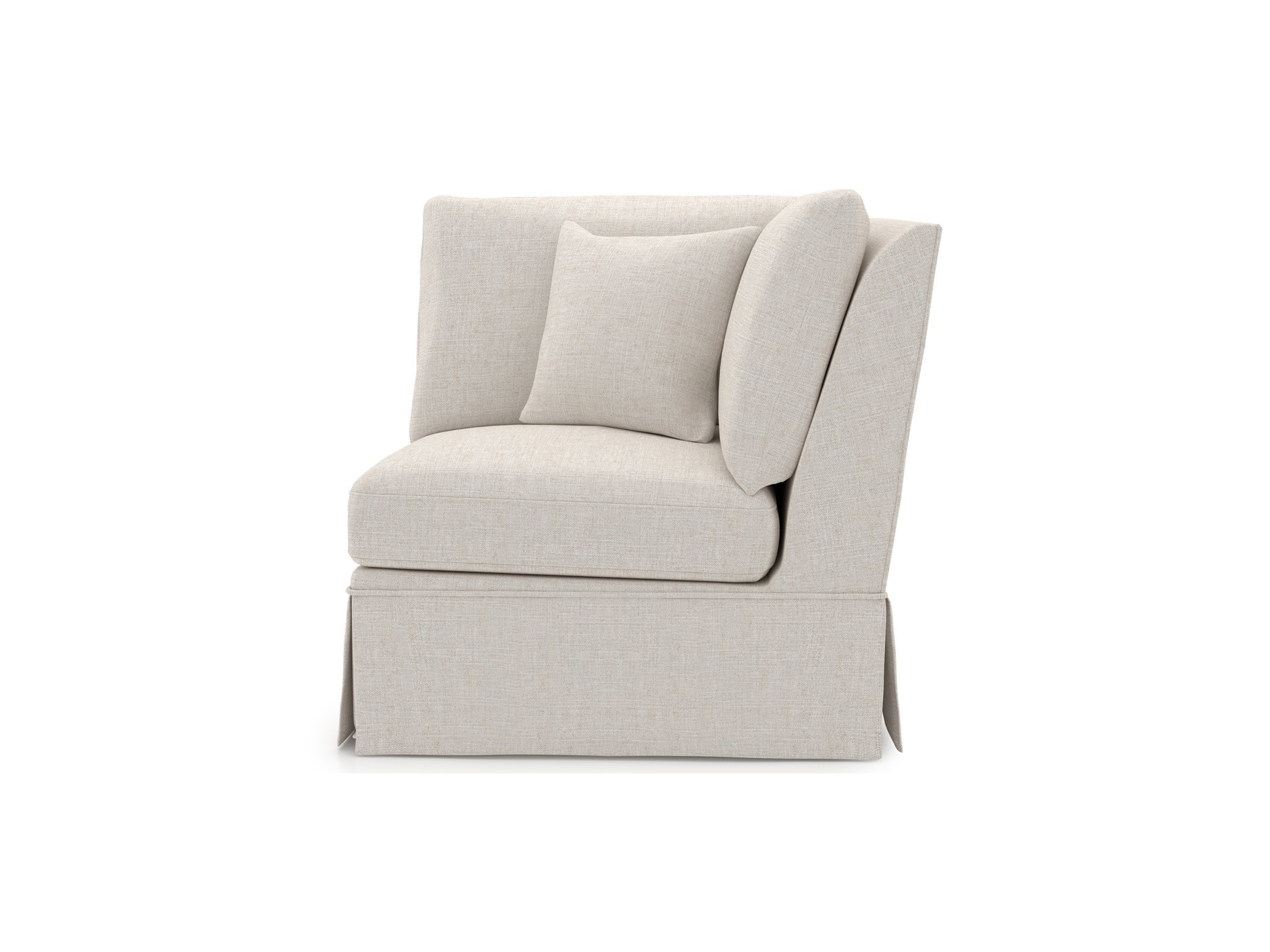 Henri Skirted Corner - Special Order - Silo with a white background