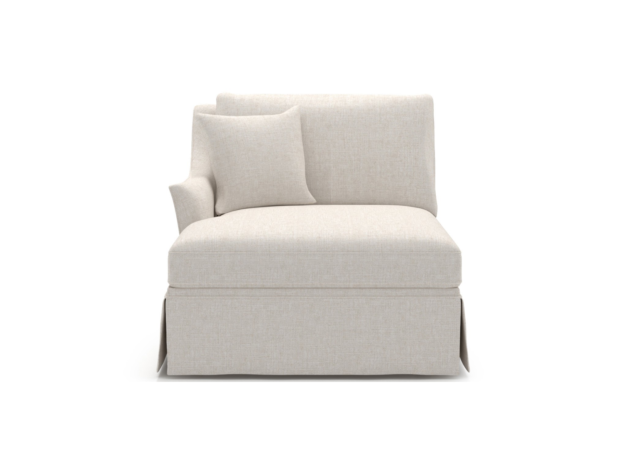 Henri Skirted Chaise LAF - Special Order - Silo with a white background