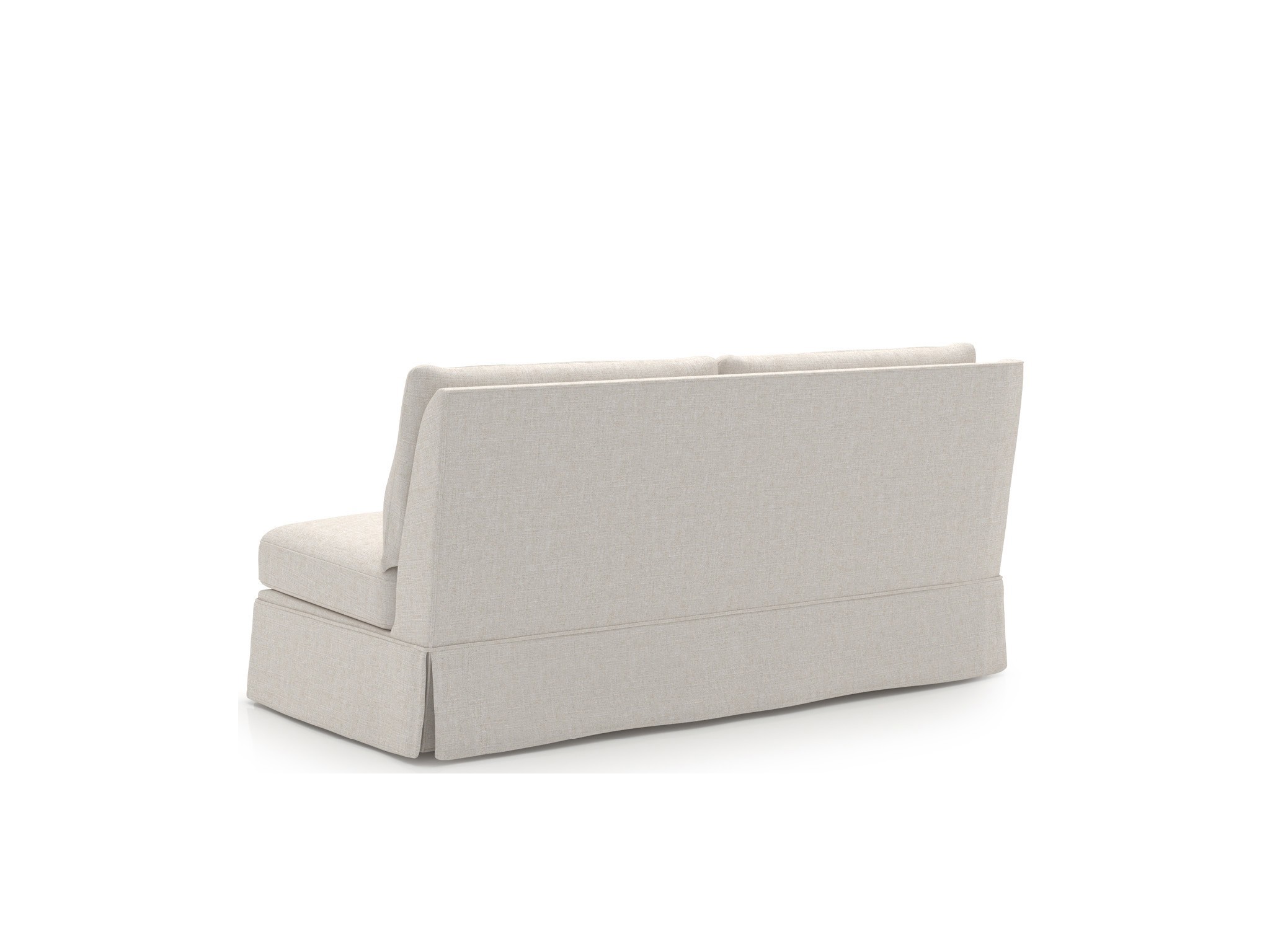 Henri Skirted Loveseat LAF - Special Order - Silo with a white background