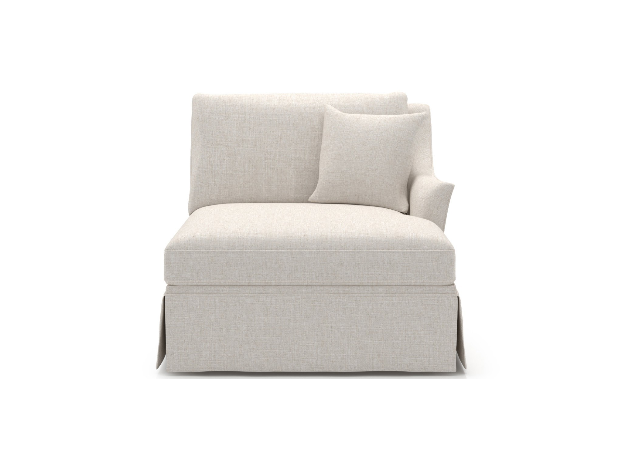 Henri Skirted Chaise RAF - Special Order - Silo with a white background